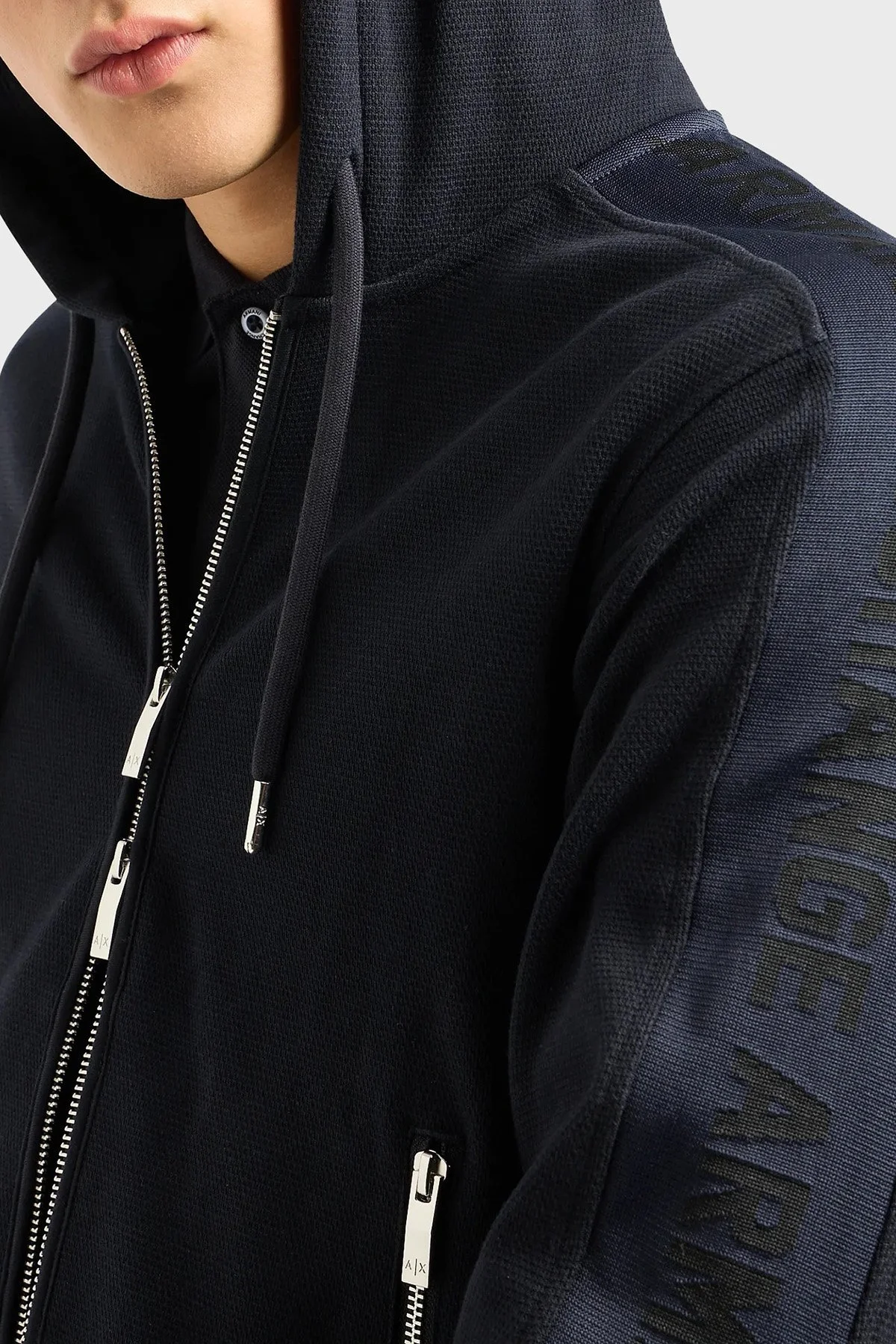 Armani Exchange Pamuklu Regular Fit Kapüşonlu Erkek Ceket 3DZGLA ZJLGZ 1583 LACİVERT - 4