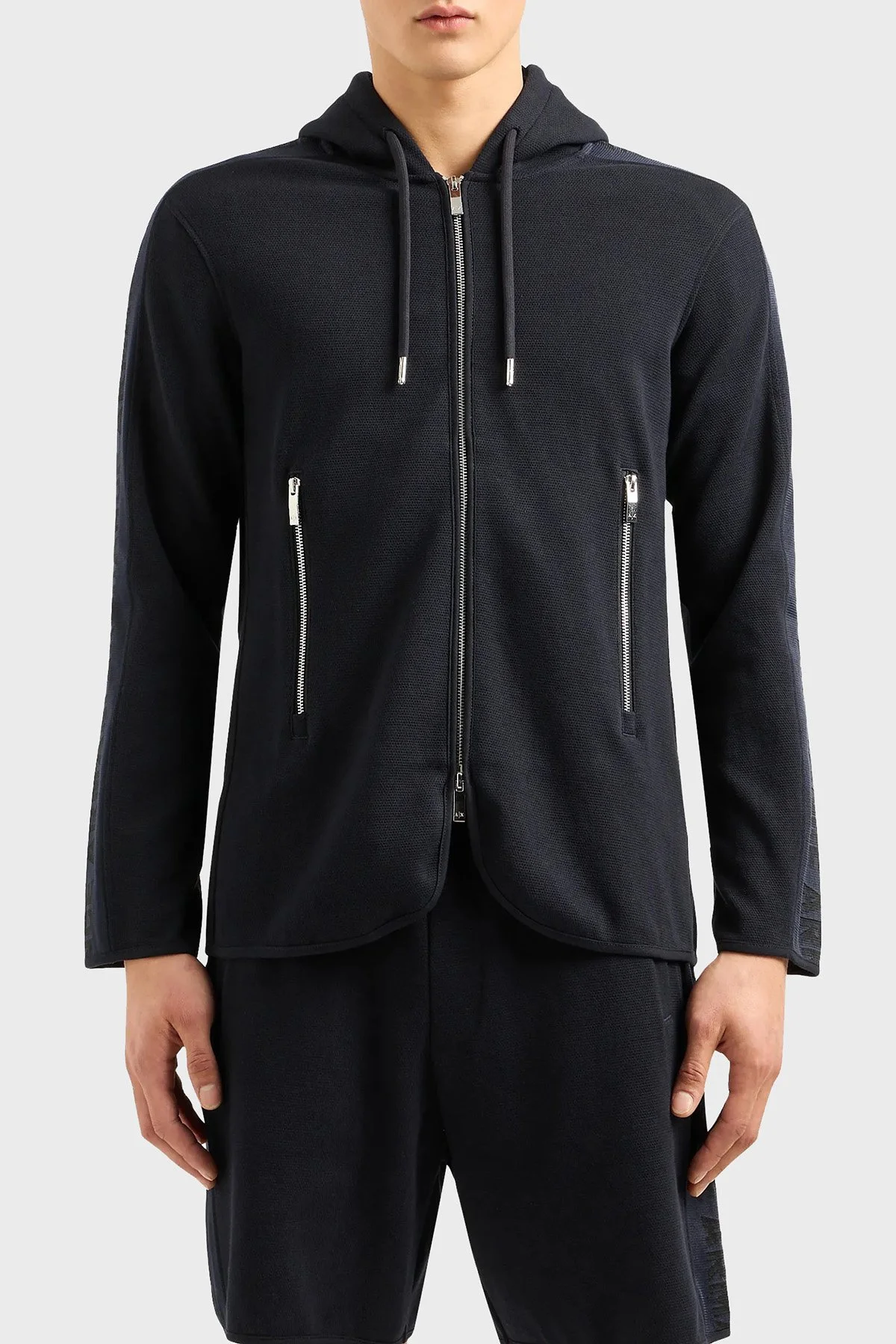 Armani Exchange Pamuklu Regular Fit Kapüşonlu Erkek Ceket 3DZGLA ZJLGZ 1583 LACİVERT - 1