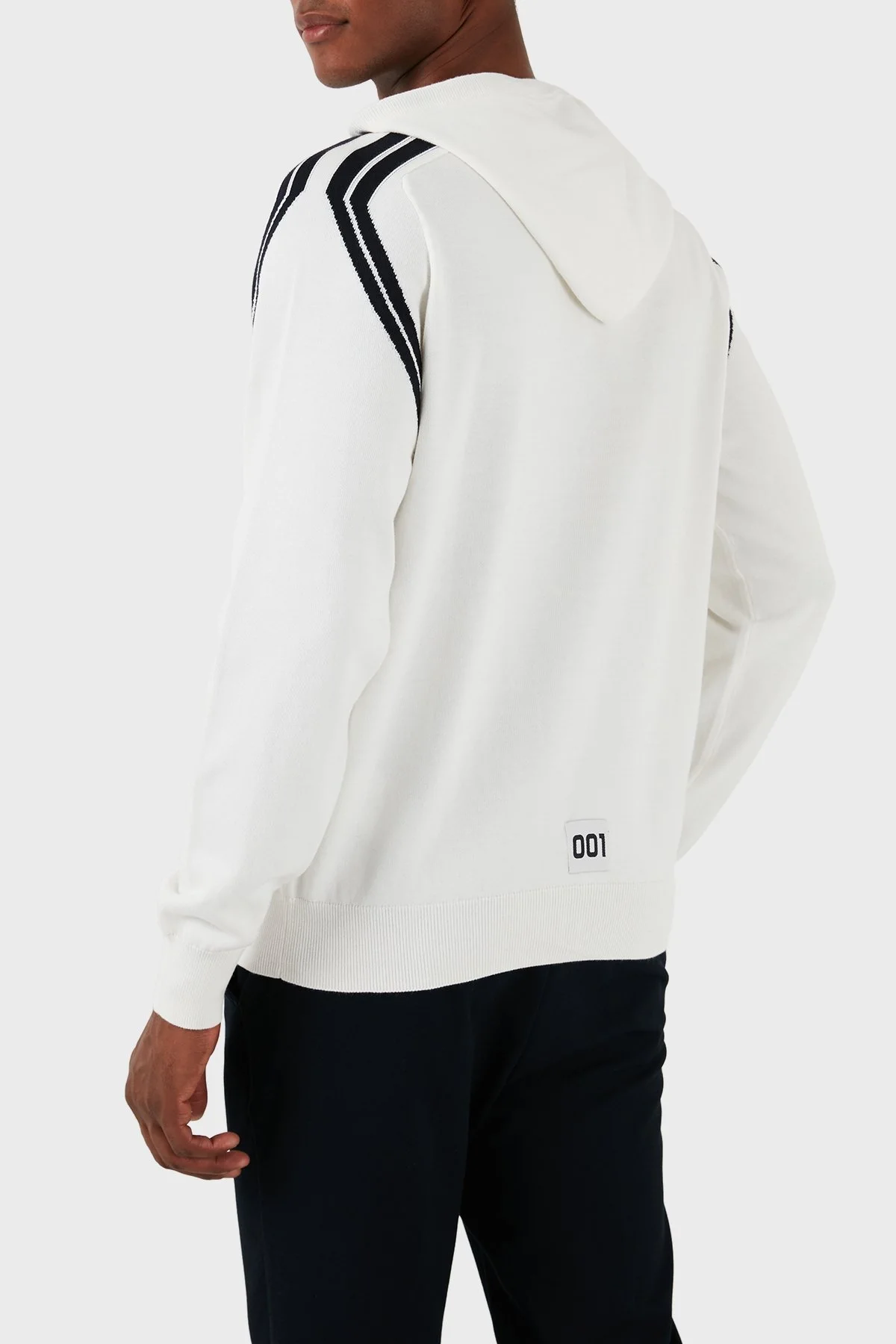 Armani Exchange Pamuklu Regular Fit Kapüşonlu Erkek Kazak 3DZM6B ZMQ7Z 1116 BEYAZ - 2