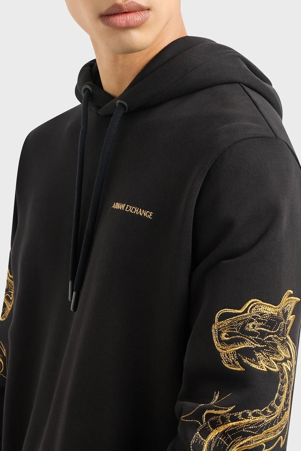 Armani Exchange Pamuklu Regular Fit Kapüşonlu Erkek Sweat 3DZMGH ZJ4XZ 1200 SİYAH - 5