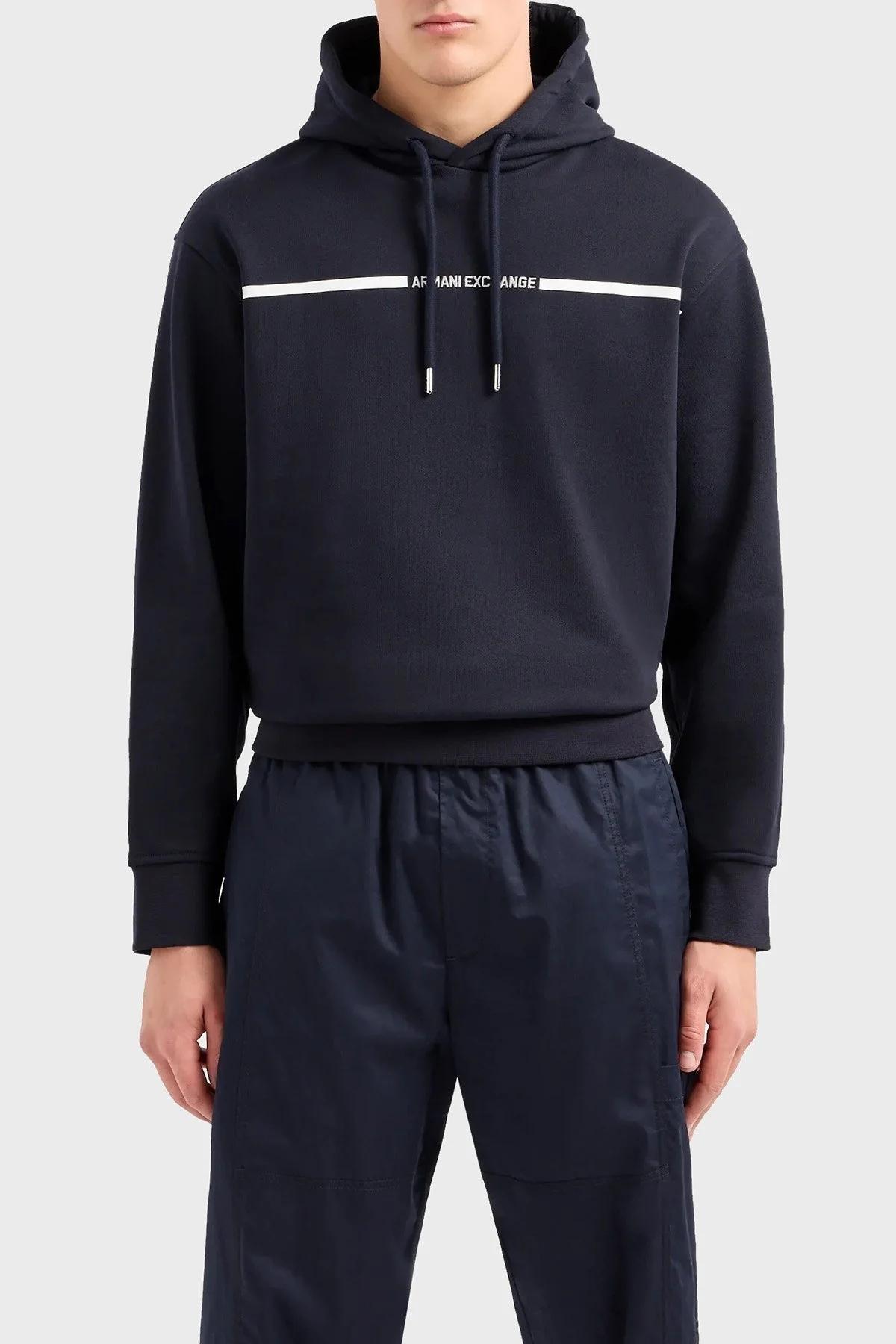 Armani Exchange Pamuklu Regular Fit Kapüşonlu Erkek Sweat 3DZMLF ZJ4XZ 1583 LACİVERT - 1