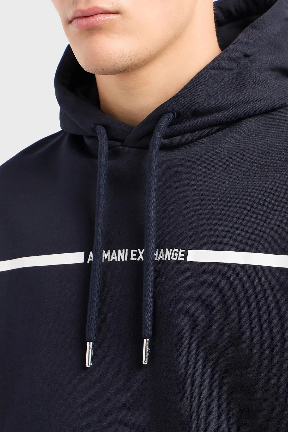 Armani Exchange Pamuklu Regular Fit Kapüşonlu Erkek Sweat 3DZMLF ZJ4XZ 1583 LACİVERT - 4