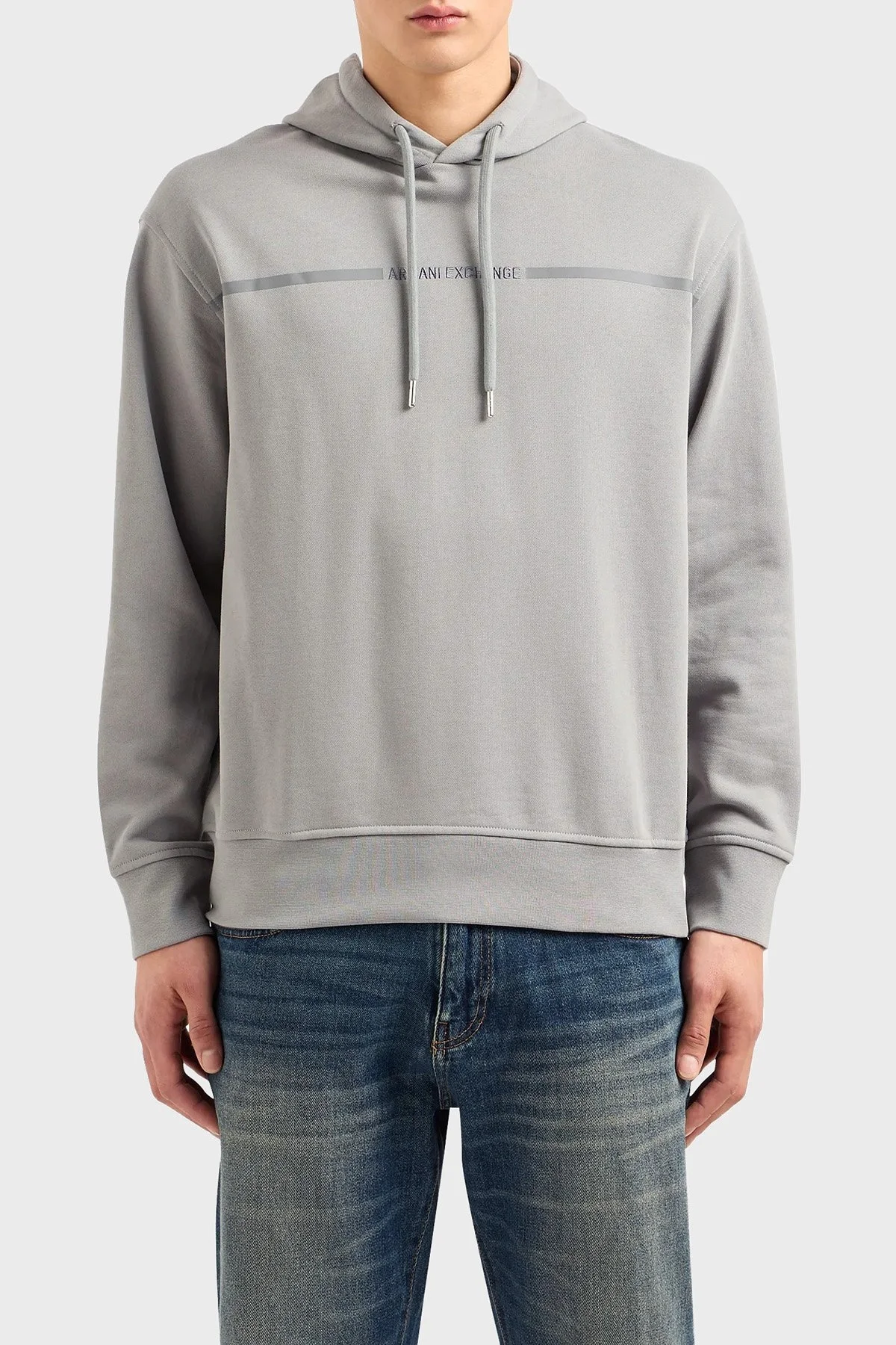 Armani Exchange Pamuklu Regular Fit Kapüşonlu Erkek Sweat 3DZMLF ZJ4XZ 1996 GRİ - 6