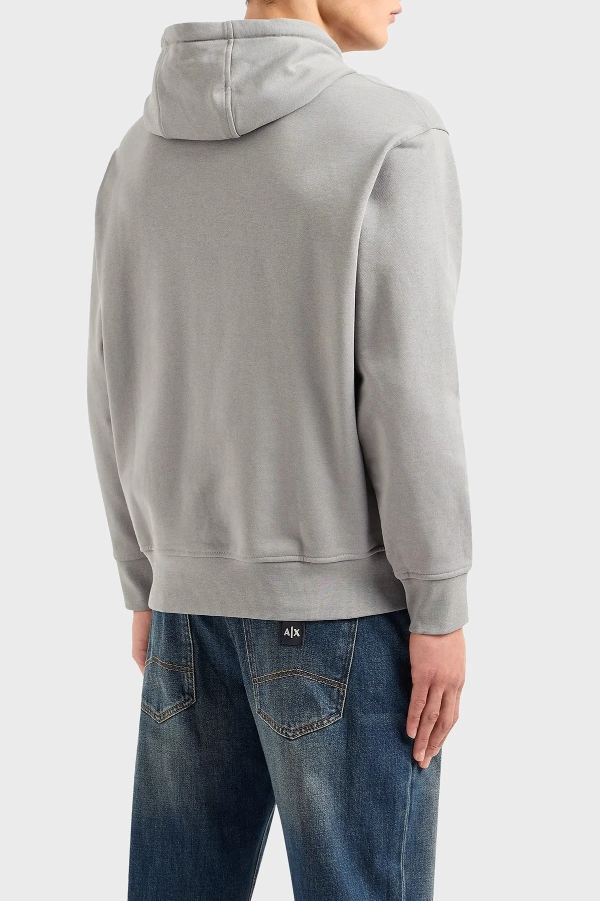 Armani Exchange Pamuklu Regular Fit Kapüşonlu Erkek Sweat 3DZMLF ZJ4XZ 1996 GRİ - 8
