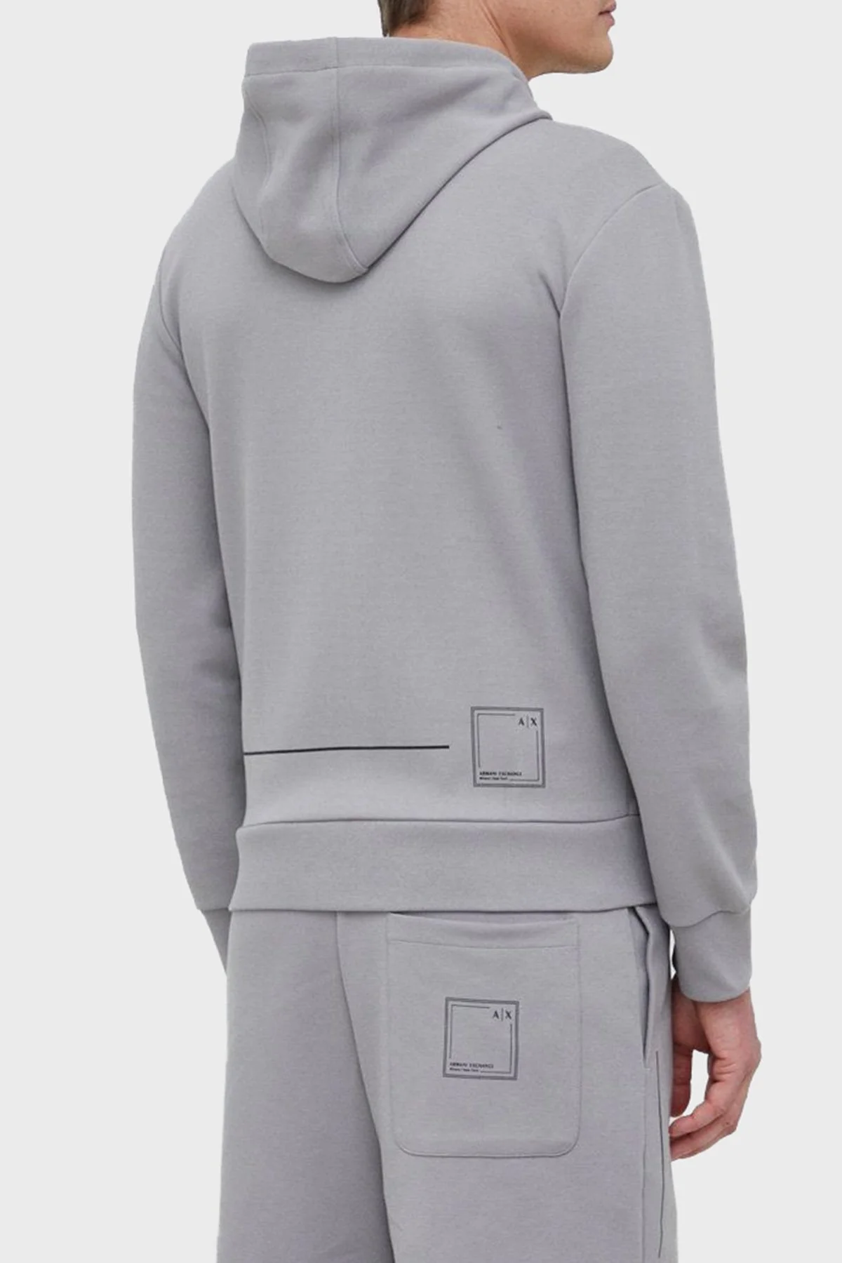Armani Exchange Pamuklu Regular Fit Kapüşonlu Erkek Sweat 3RZMBB ZJCAZ 1913 GRİ - 5