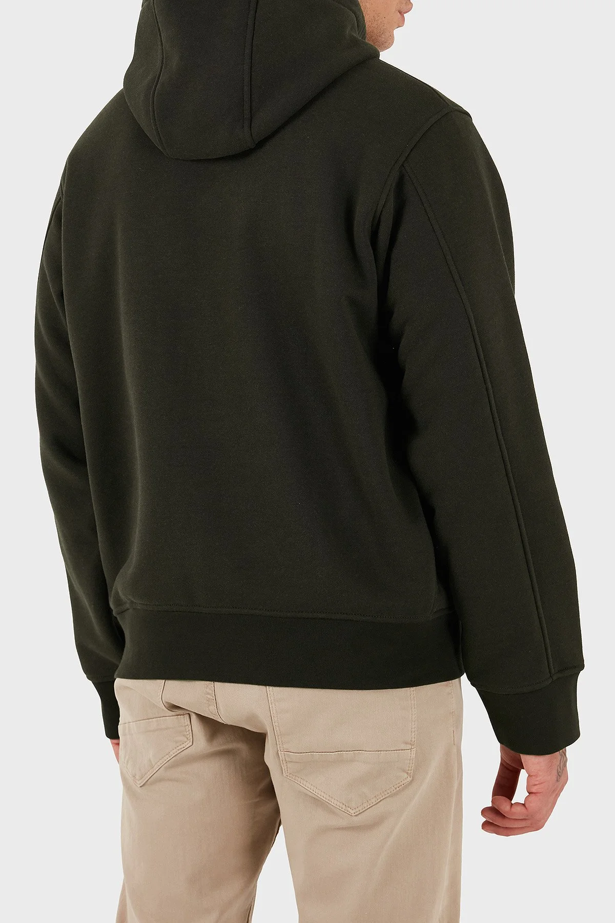 Armani Exchange Pamuklu Regular Fit Kapüşonlu Fermuarlı Erkek Sweat XM001026 AF16279 U8122 KAHVE - 3