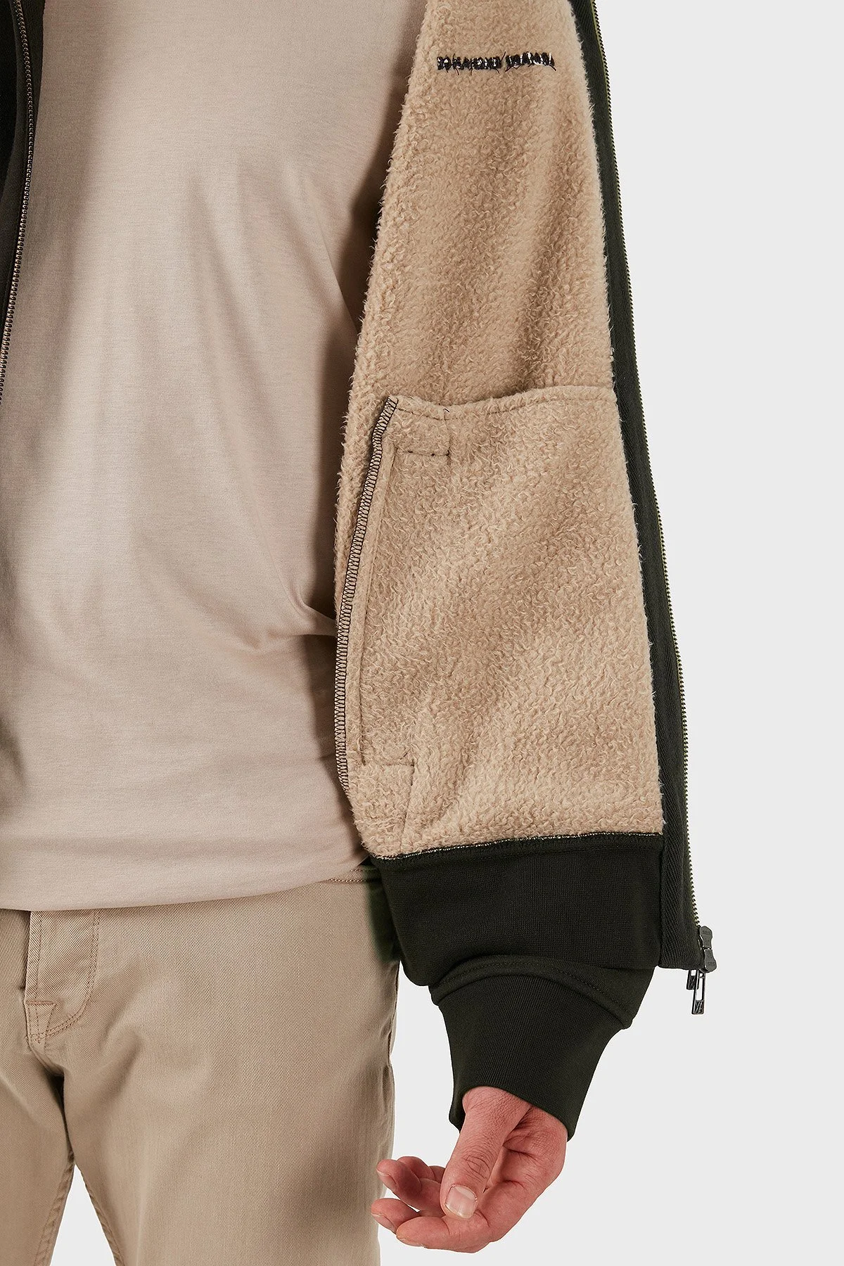 Armani Exchange Pamuklu Regular Fit Kapüşonlu Fermuarlı Erkek Sweat XM001026 AF16279 U8122 KAHVE - 7