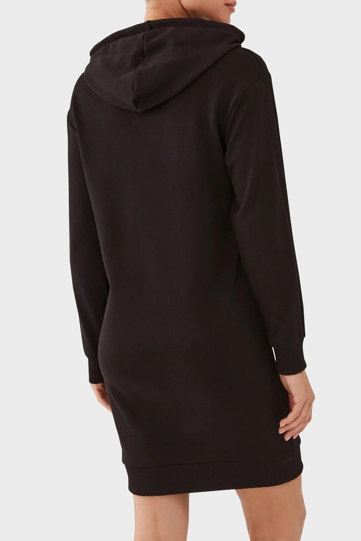 Armani Exchange Pamuklu Regular Fit Kapüşonlu Kışlık Spor Bayan Elbise 6RYA78 YJEBZ 1200 SİYAH - 3