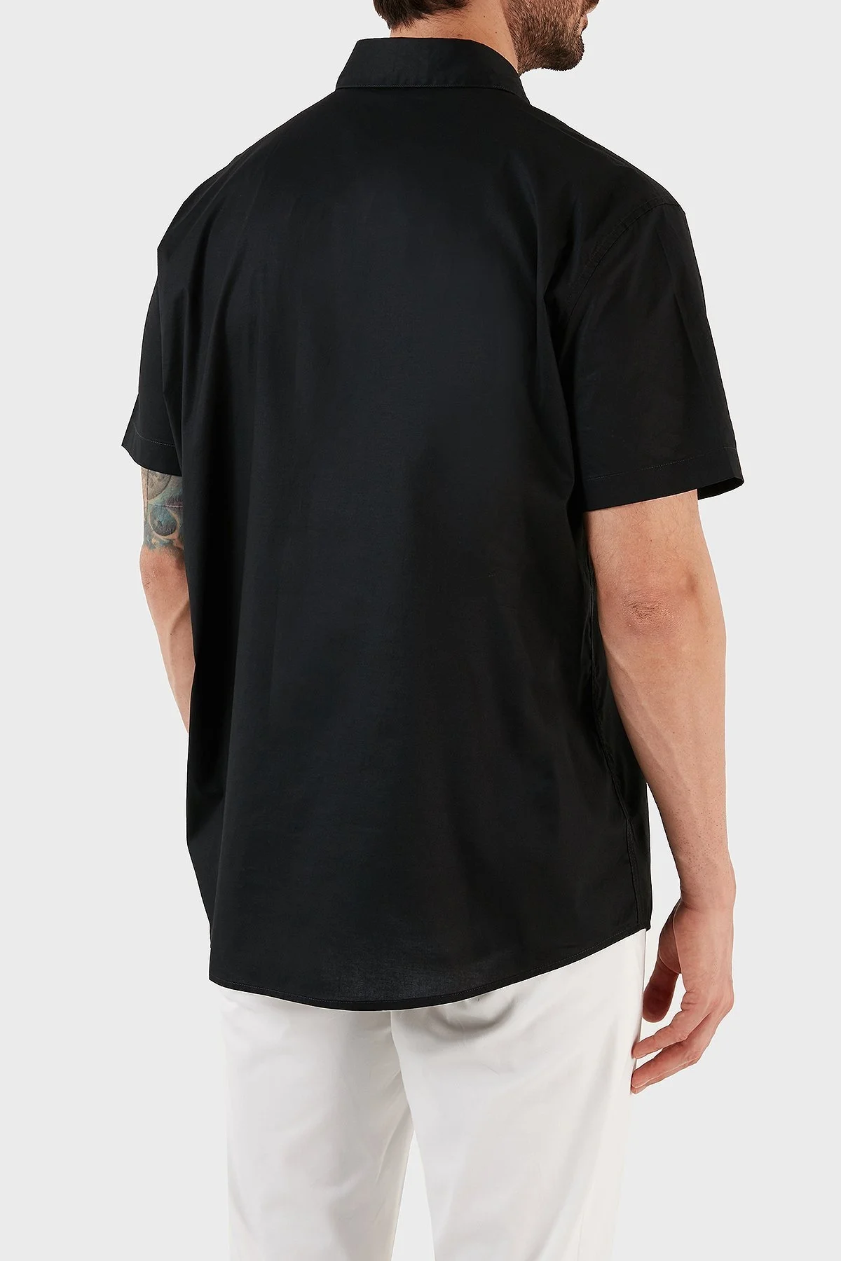 Armani Exchange Pamuklu Regular Fit Kısa Kollu Erkek Gömlek 3RZC29 ZNEAZ 1200 SİYAH - 6