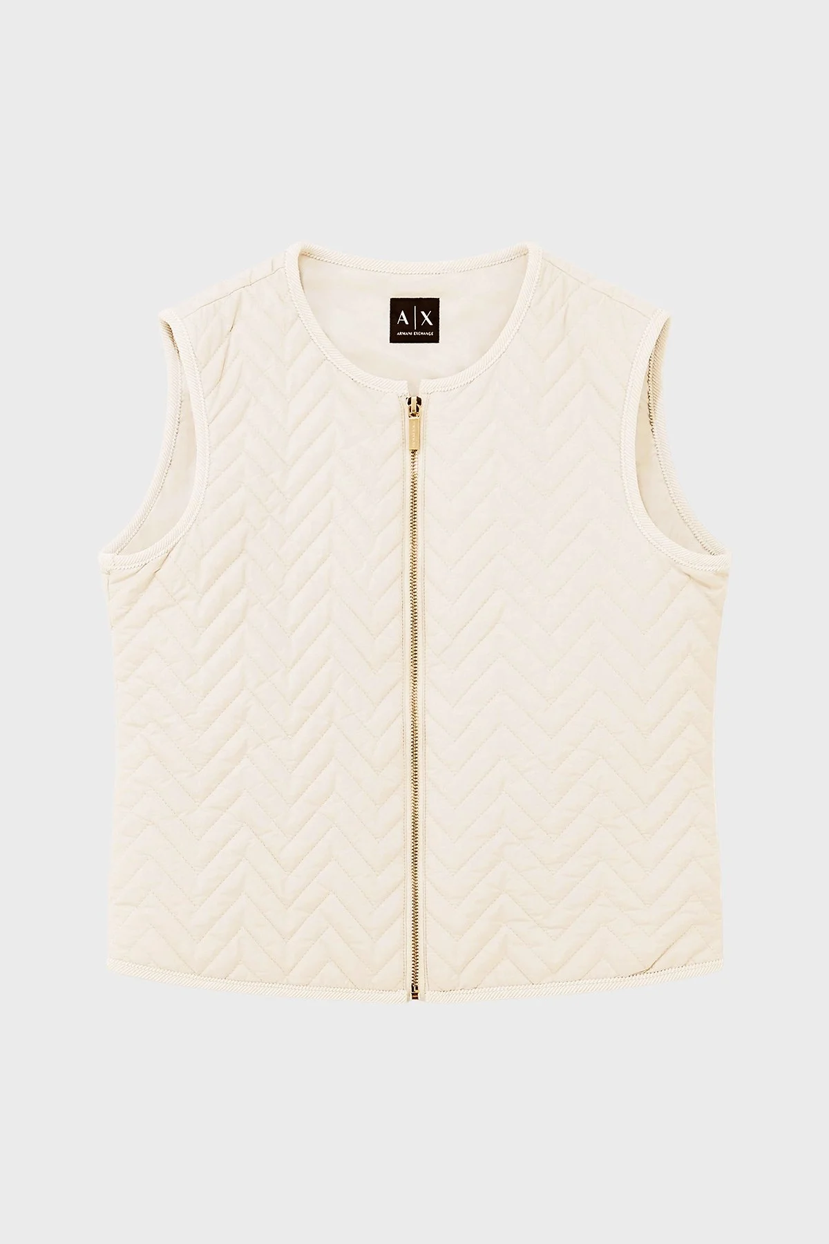 Armani Exchange Pamuklu Regular Fit Klasik Yaka Düğmeli Kadın Ceket XW002930 AF26077 U1039 Ekru - 6