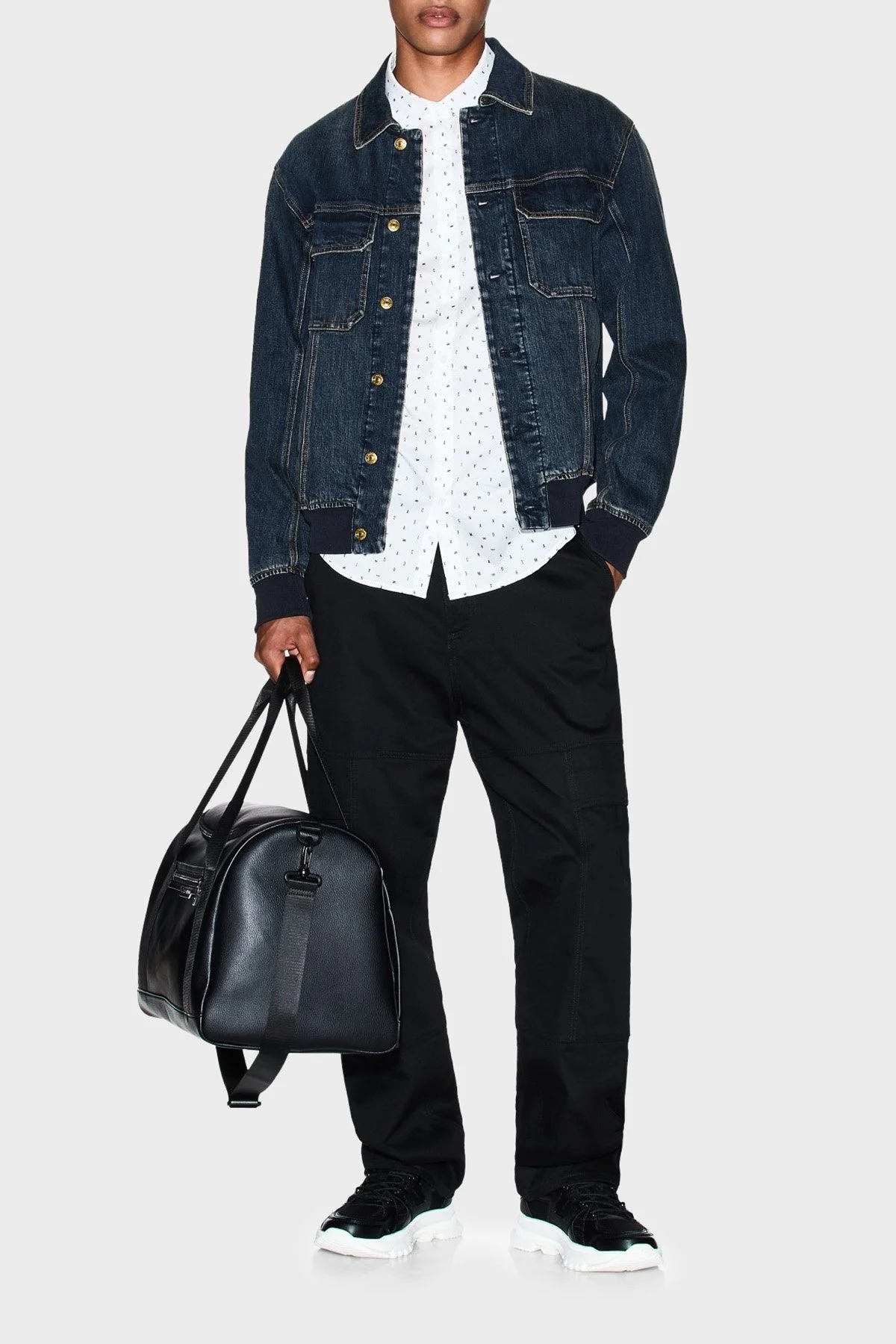 Armani Exchange Pamuklu Regular Fit Klasik Yaka Erkek Kot Ceket XM001955 AF15833 MB001 LACİVERT - 3