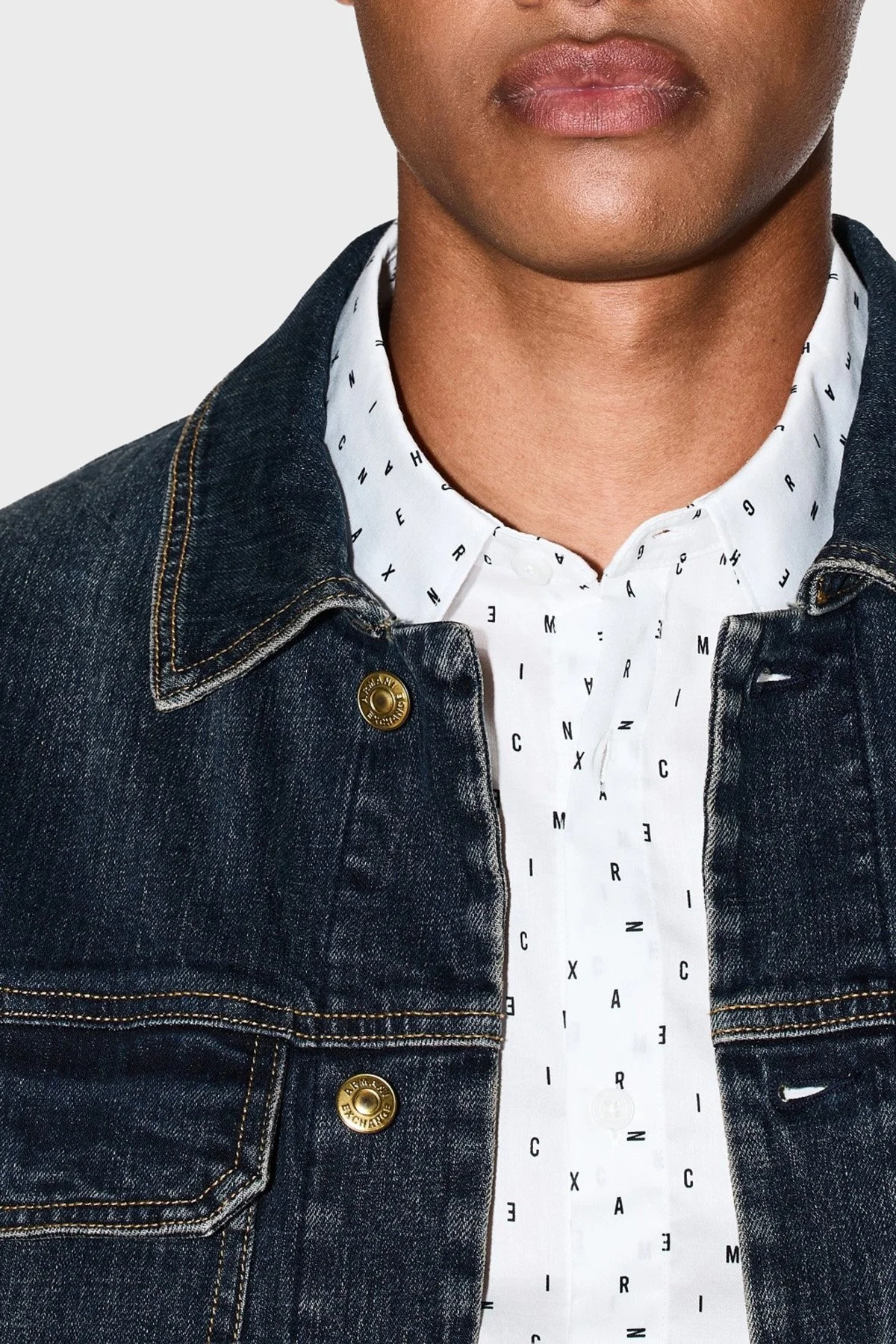 Armani Exchange Pamuklu Regular Fit Klasik Yaka Erkek Kot Ceket XM001955 AF15833 MB001 LACİVERT - 4