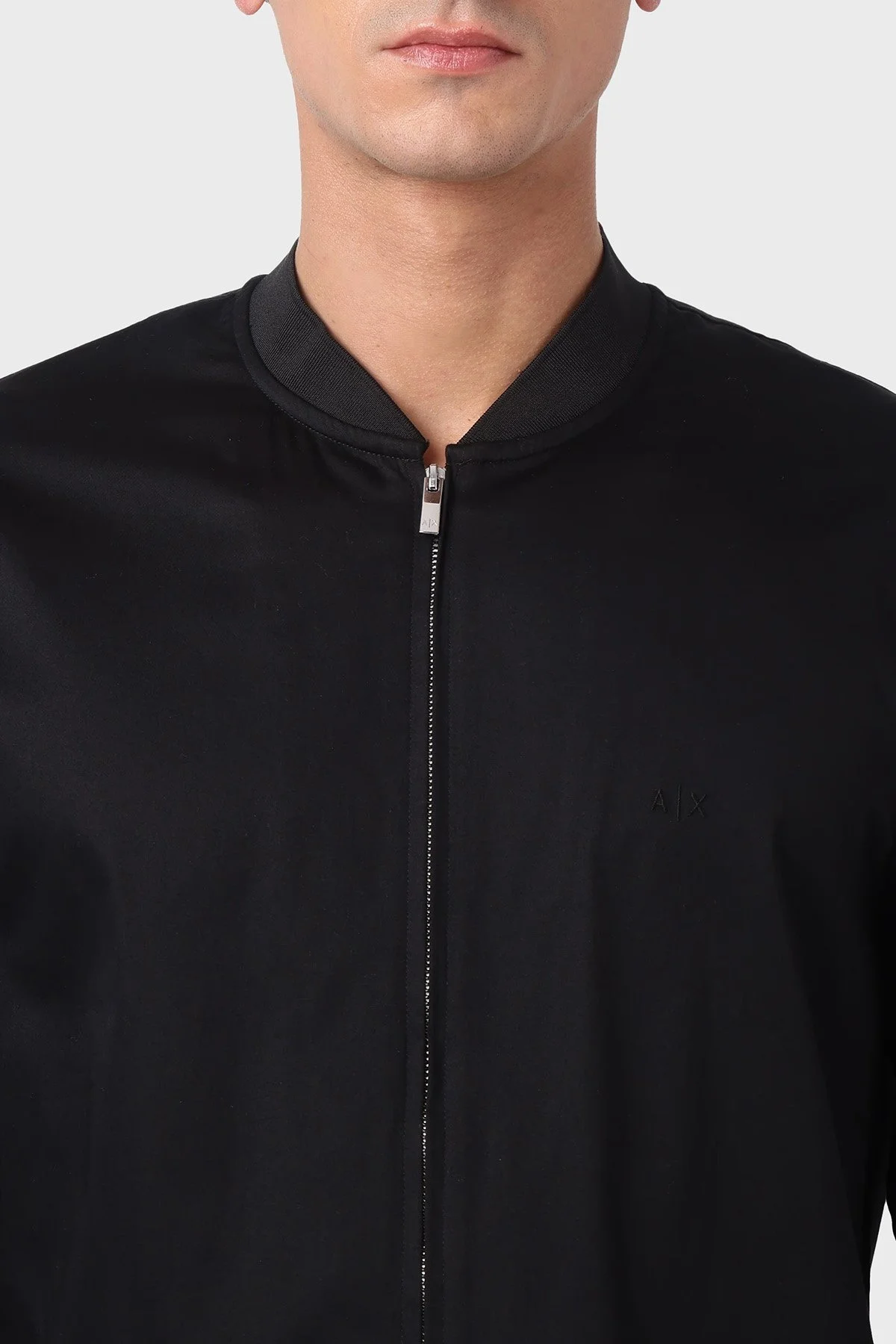 Armani Exchange Streç Pamuklu Regular Fit Kolej Yaka Erkek Gömlek XM000015 AF10192 UC001 SİYAH - 10