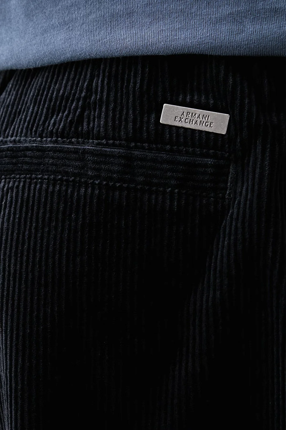 Armani Exchange Pamuklu Regular Fit Lastikli Paça Kadife Erkek Pantolon XM003304 AF27114 UB101 Lacivert - 4