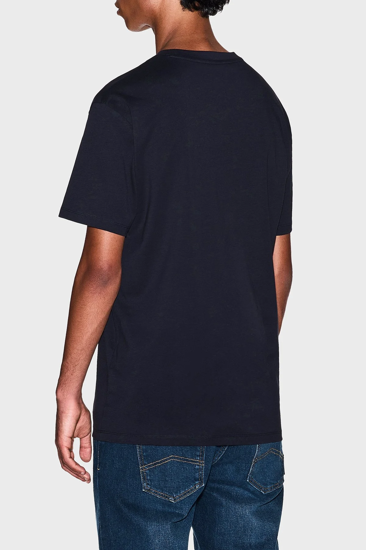 Armani Exchange Pamuklu Regular Fit Logo Baskılı Bisiklet Yaka Erkek T Shirt XM001280 AF10361 UB101 LACİVERT - 3