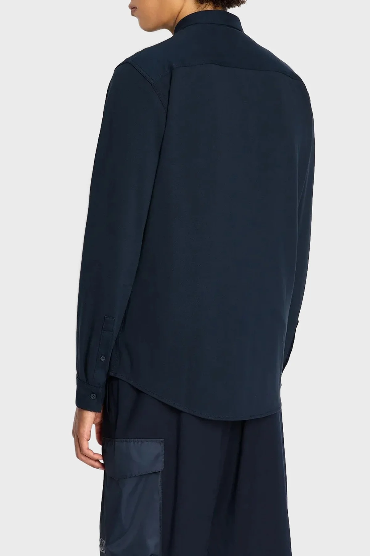 Armani Exchange Pamuklu Regular Fit Logo Detaylı Erkek Gömlek 6RZCHJ ZJYCZ 1510 LACİVERT - 2