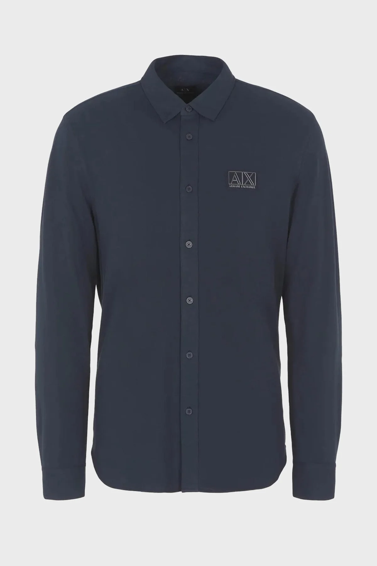 Armani Exchange Pamuklu Regular Fit Logo Detaylı Erkek Gömlek 6RZCHJ ZJYCZ 1510 LACİVERT - 4