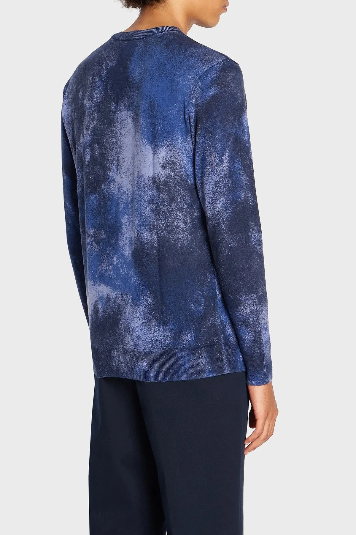 Armani Exchange Pamuklu Regular Fit Logo Detaylı Tasarım Erkek Kazak 6RZM2D ZMW8Z 25EC MAVİ - 2