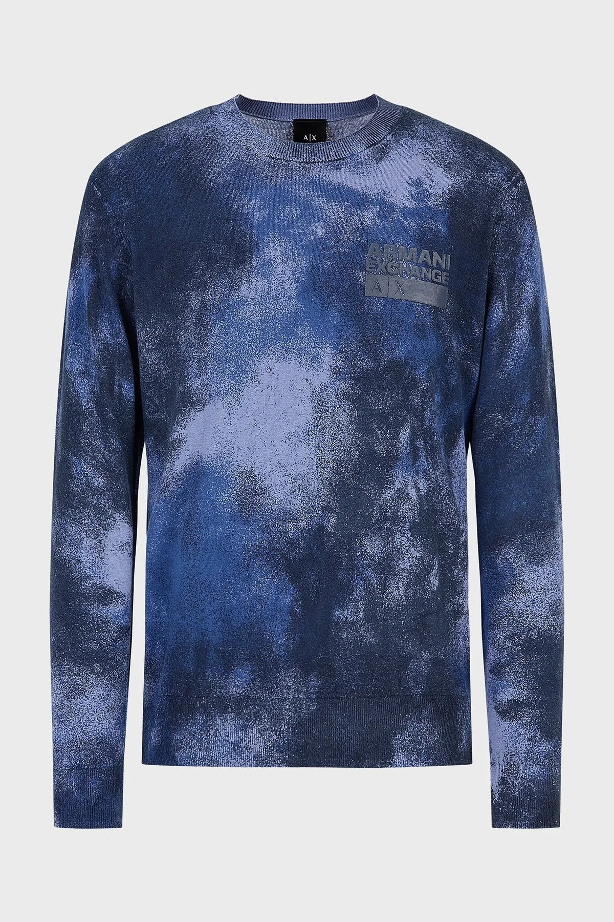 Armani Exchange Pamuklu Regular Fit Logo Detaylı Tasarım Erkek Kazak 6RZM2D ZMW8Z 25EC MAVİ - 4