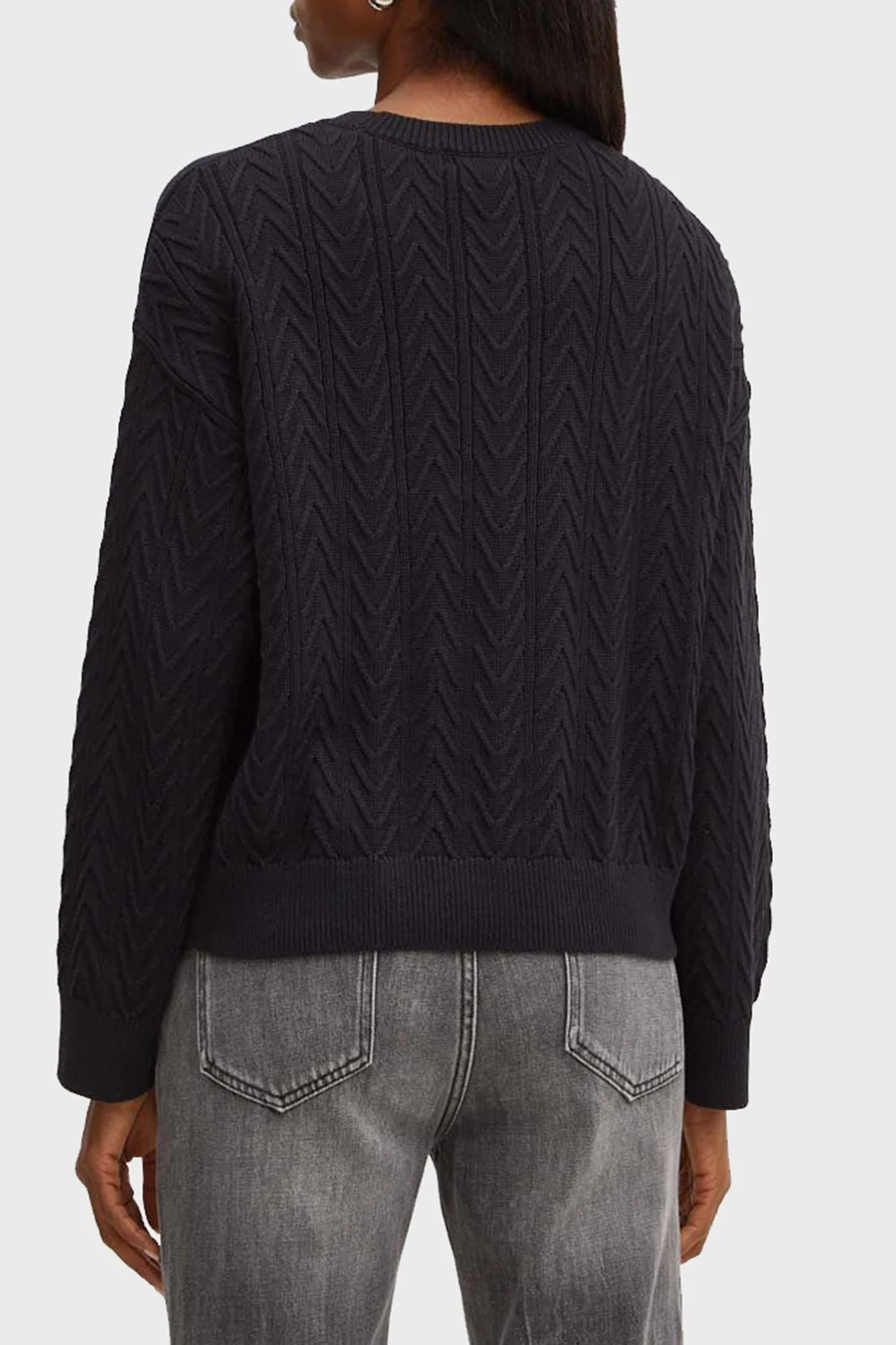 Armani Exchange Pamuklu Regular Fit Logolu Bayan Kazak 6DYM1C YMZ1Z 1200 SİYAH - 2