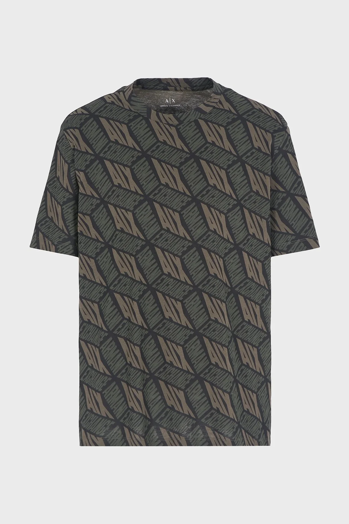 Armani Exchange Pamuklu Regular Fit Logolu Bisiklet Yaka Erkek T Shirt 6DZTHY ZJH4Z 22CR HAKİ - 4