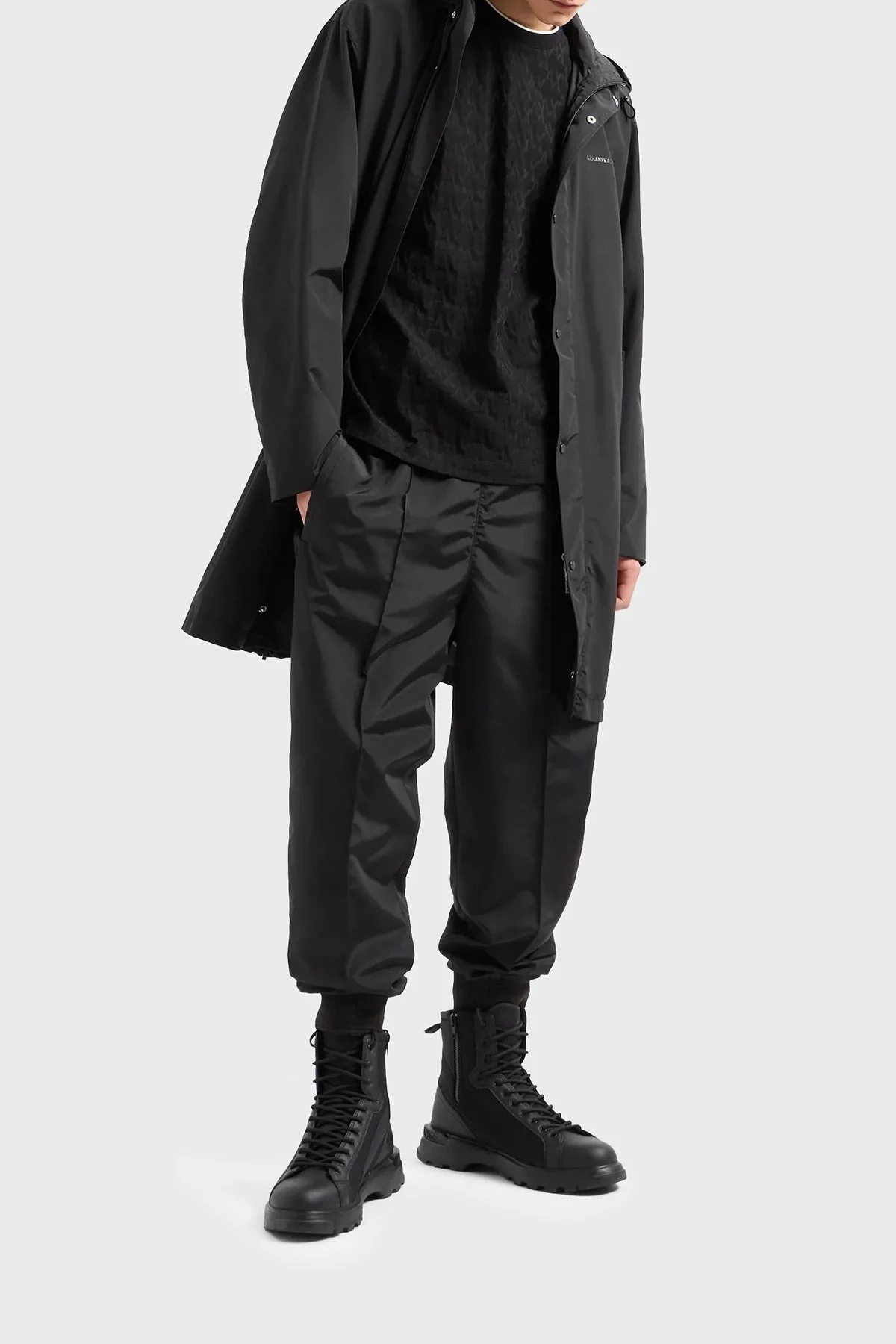 Armani Exchange Pamuklu Regular Fit Logolu Bisiklet Yaka Erkek T Shirt 6DZTLB ZJ2ZZ 1200 SİYAH - 7