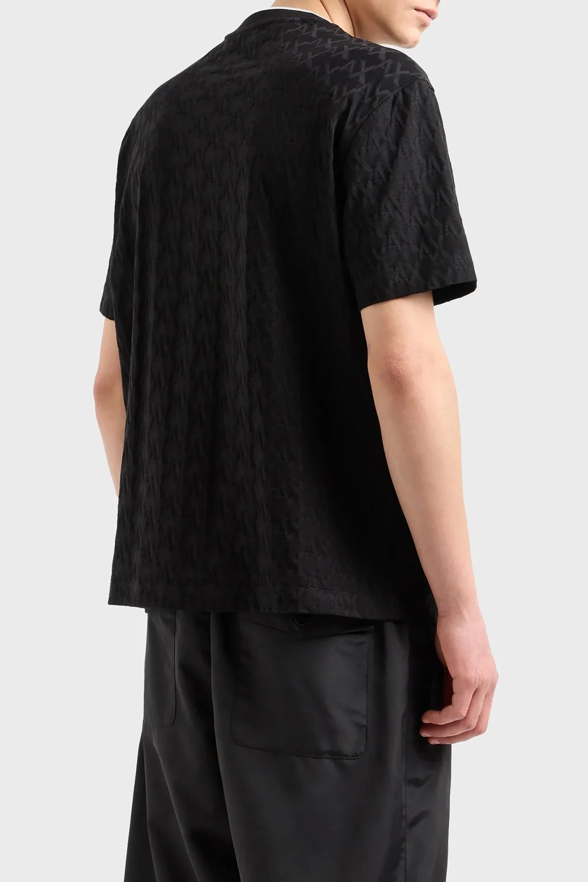 Armani Exchange Pamuklu Regular Fit Logolu Bisiklet Yaka Erkek T Shirt 6DZTLB ZJ2ZZ 1200 SİYAH - 8