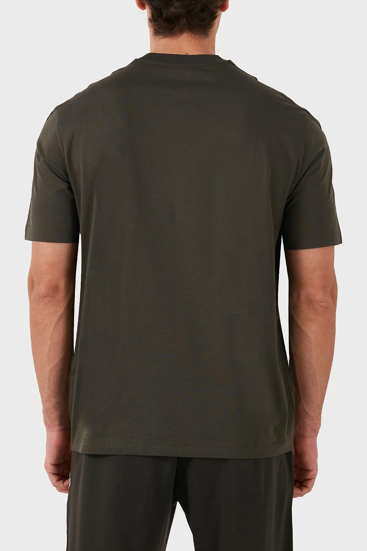 Armani Exchange Pamuklu Regular Fit Logolu Bisiklet Yaka Erkek T Shirt 8NZTSG ZJ9AZ 1832 HAKİ - 2