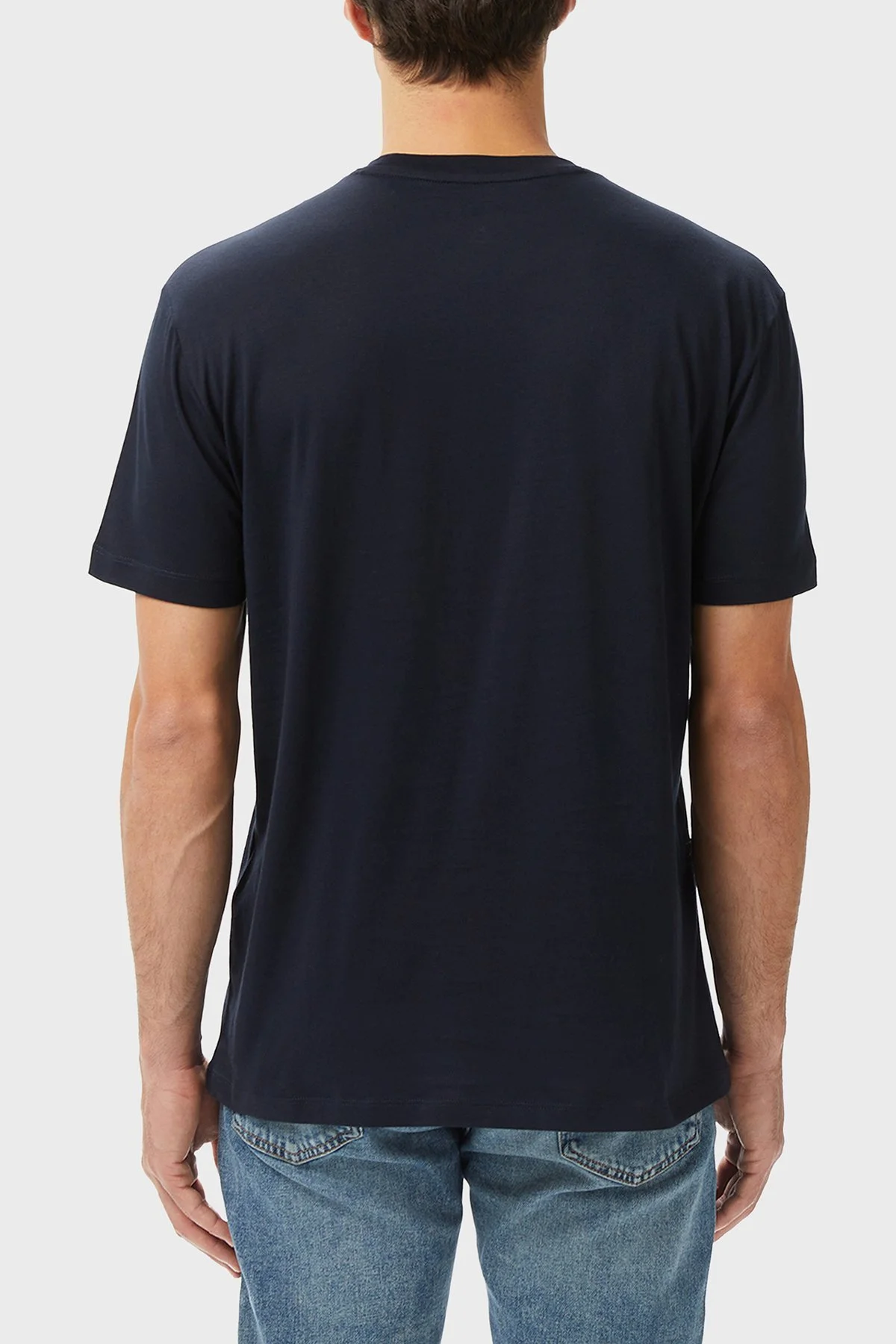 Armani Exchange Pamuklu Regular Fit Logolu Bisiklet Yaka Erkek T Shirt XM001568 AF10358 UB101 LACİVERT - 3