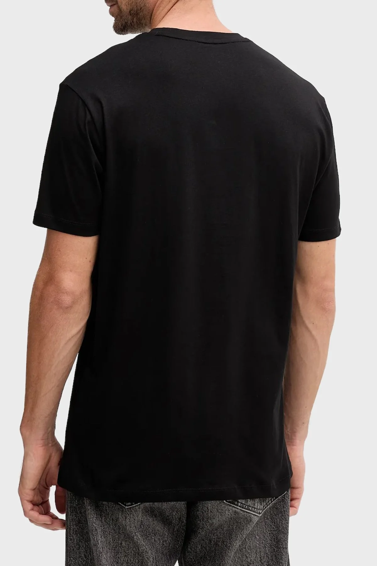 Armani Exchange Pamuklu Regular Fit Logolu Bisiklet Yaka Erkek T Shirt XM001568 AF10358 UC001 SİYAH - 2