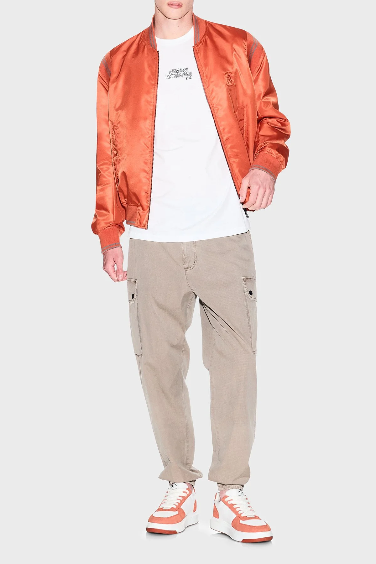 Armani Exchange Pamuklu Regular Fit Logolu Bisiklet Yaka Erkek T Shirt XM001784 AF10356 U0009 BEYAZ - 2
