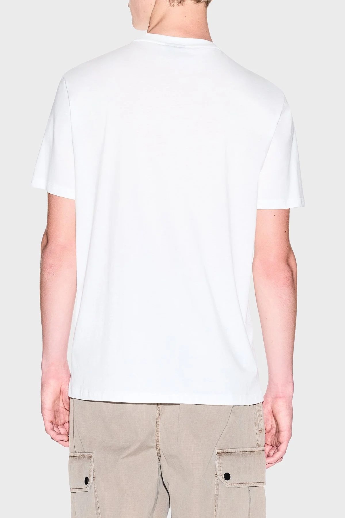 Armani Exchange Pamuklu Regular Fit Logolu Bisiklet Yaka Erkek T Shirt XM001784 AF10356 U0009 BEYAZ - 3