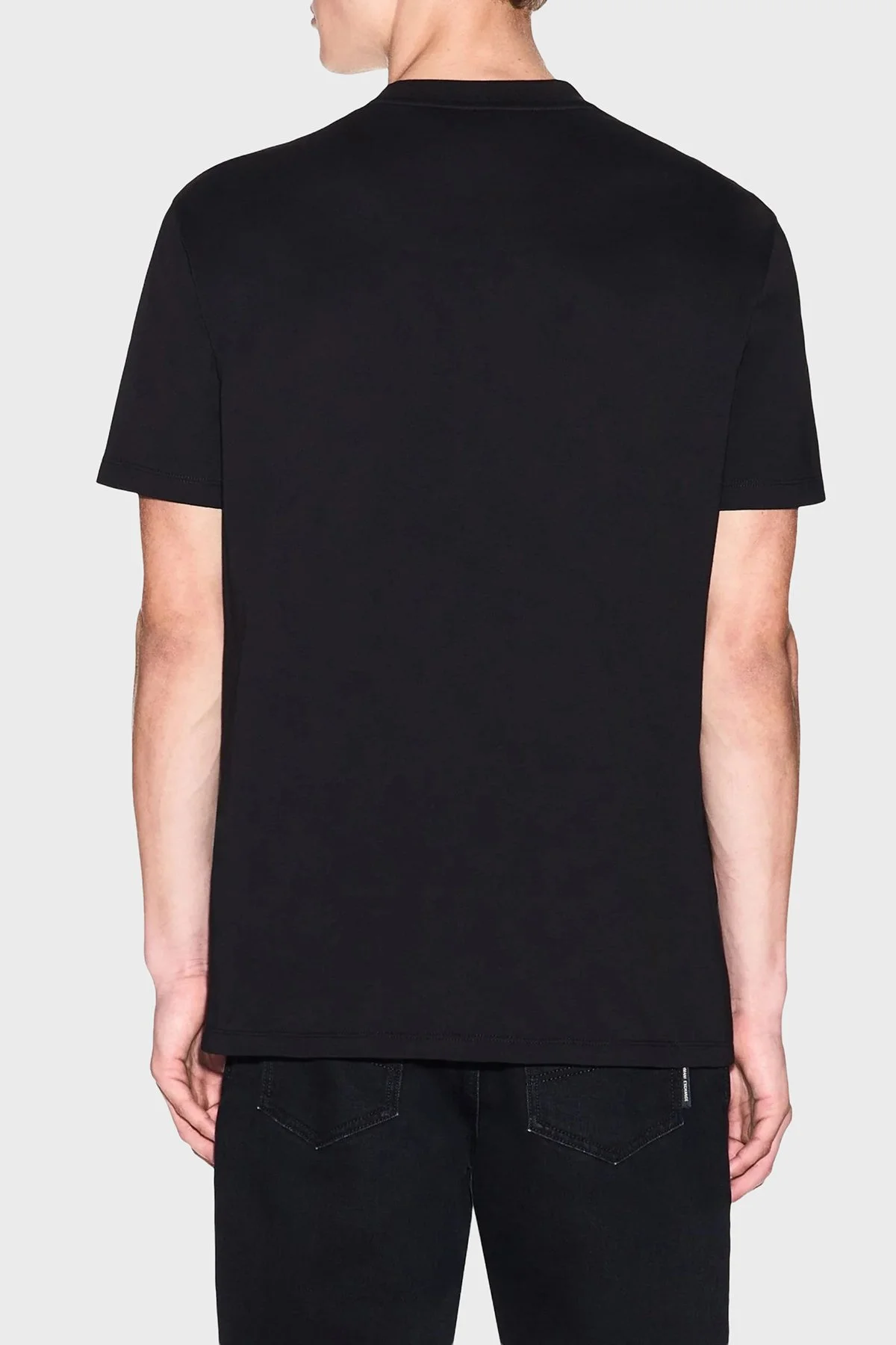 Armani Exchange Pamuklu Regular Fit Logolu Bisiklet Yaka Erkek T Shirt XM002213 AF10356 UC001 SİYAH - 2