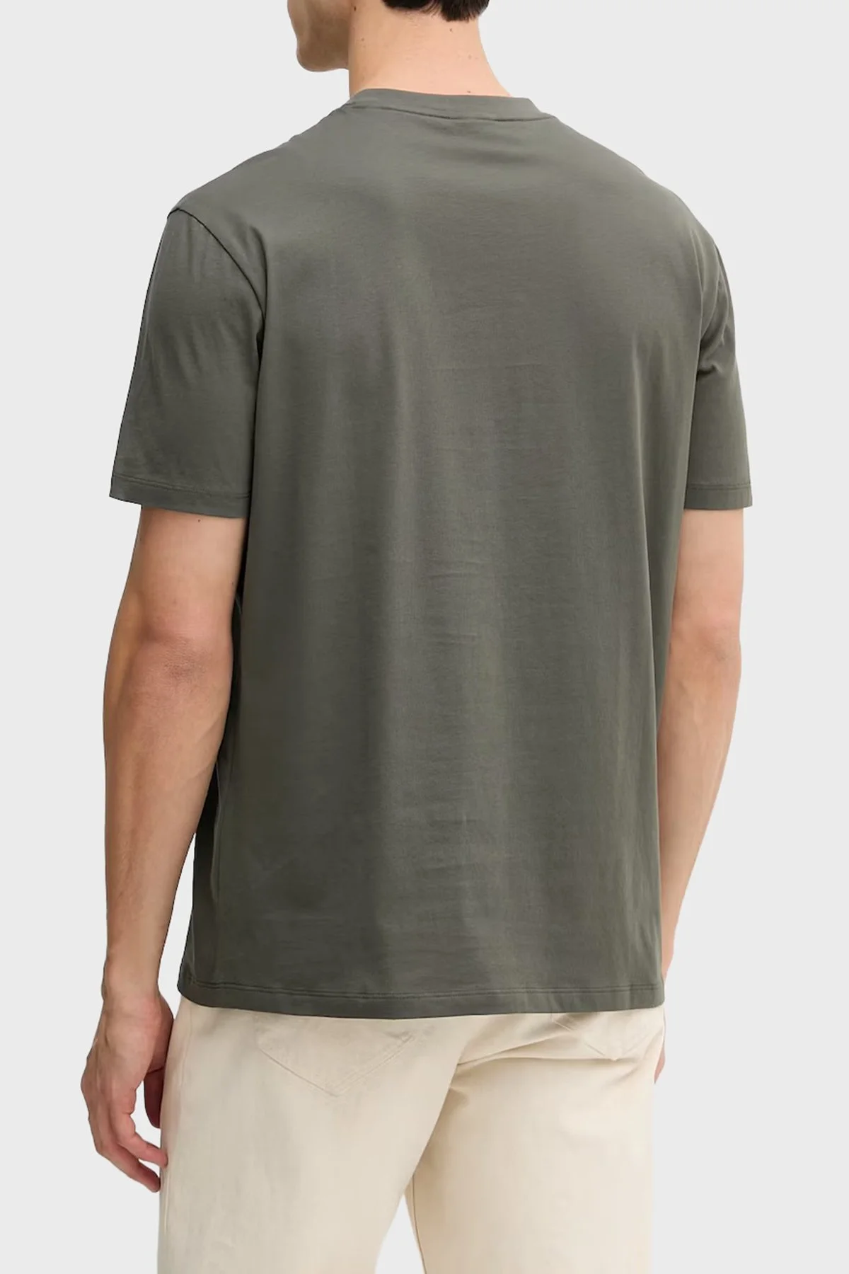 Armani Exchange Pamuklu Regular Fit Logolu Bisiklet Yaka Erkek T Shirt XM002456 AF10356 U8144 HAKİ - 3