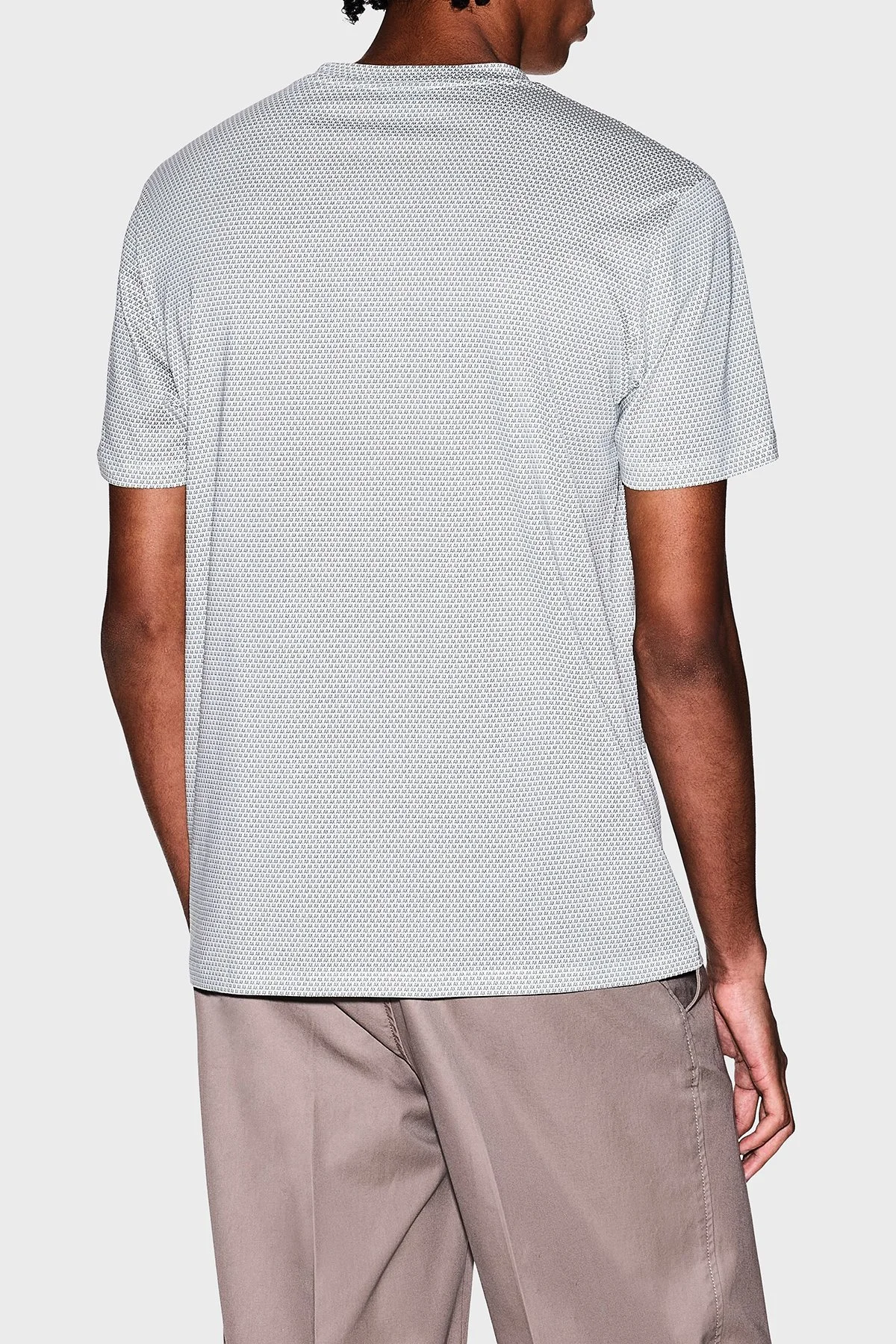 Armani Exchange Pamuklu Regular Fit Logolu Bisiklet Yaka Erkek T Shirt XM002511 AF10356 F1168 GRİ - 2
