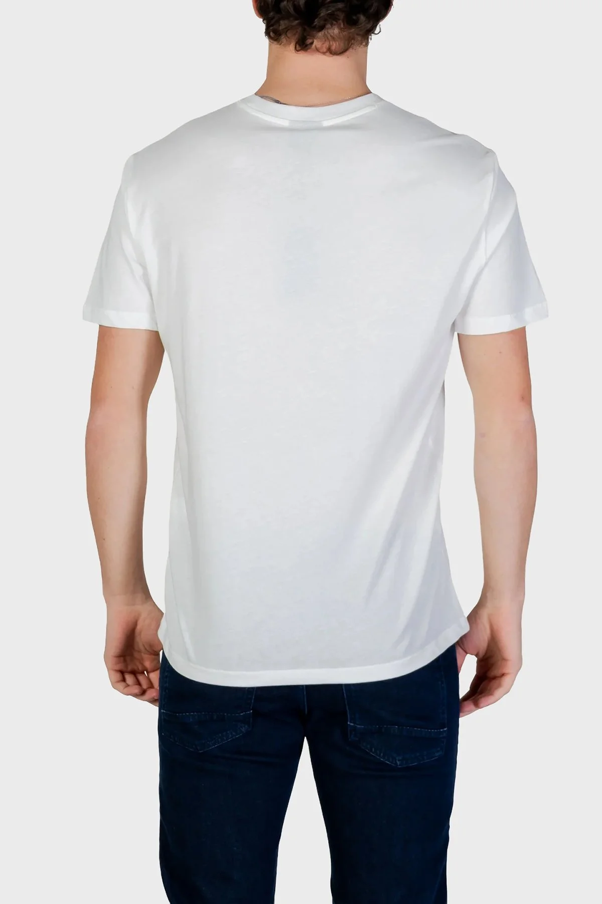 Armani Exchange Pamuklu Regular Fit Logolu Bisiklet Yaka Erkek T Shirt XM002519 AF10334 U0009 BEYAZ - 2
