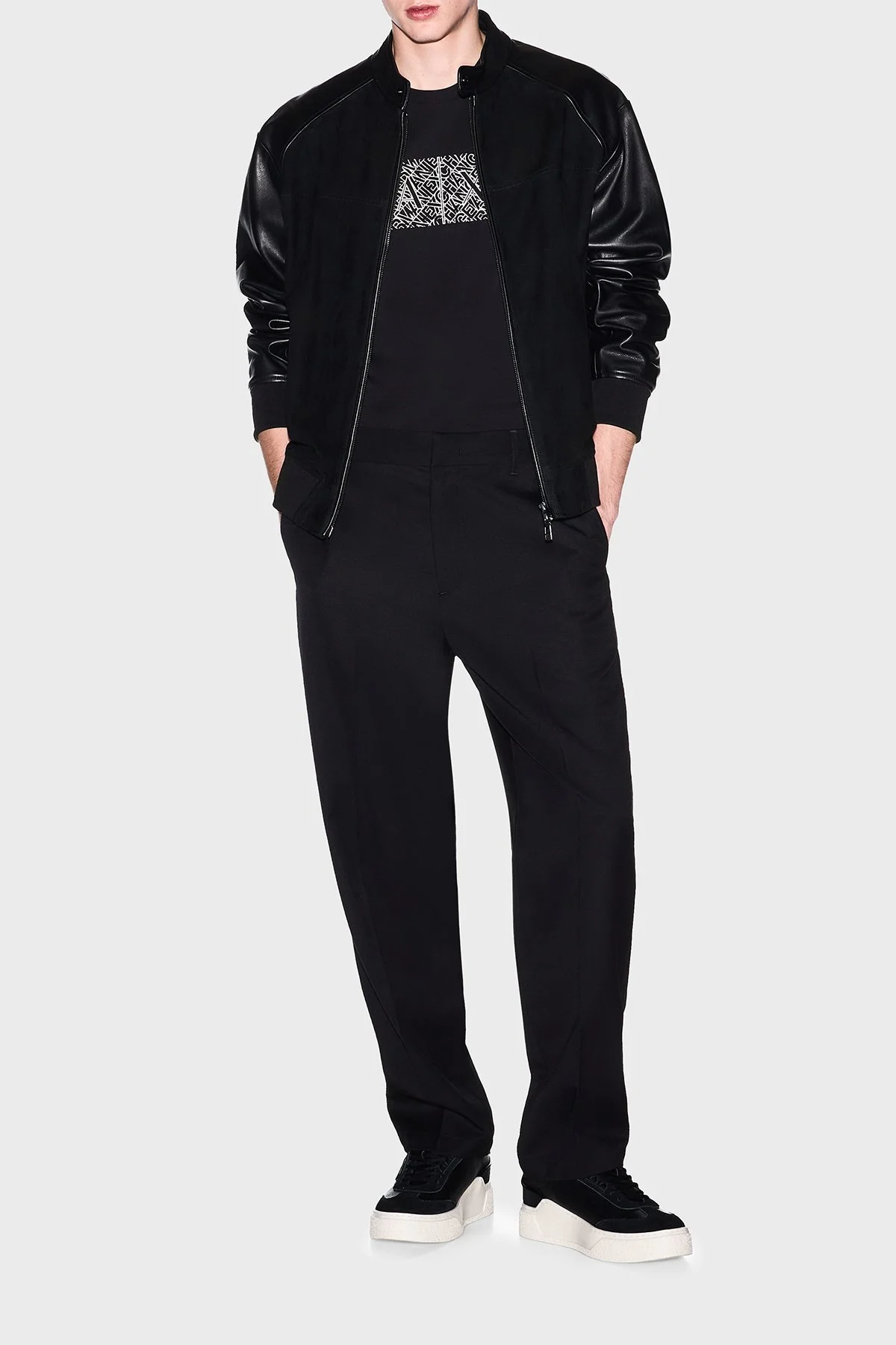 Armani Exchange Pamuklu Regular Fit Logolu Bisiklet Yaka Erkek T Shirt XM002784 AF10356 UC001 SİYAH - 2