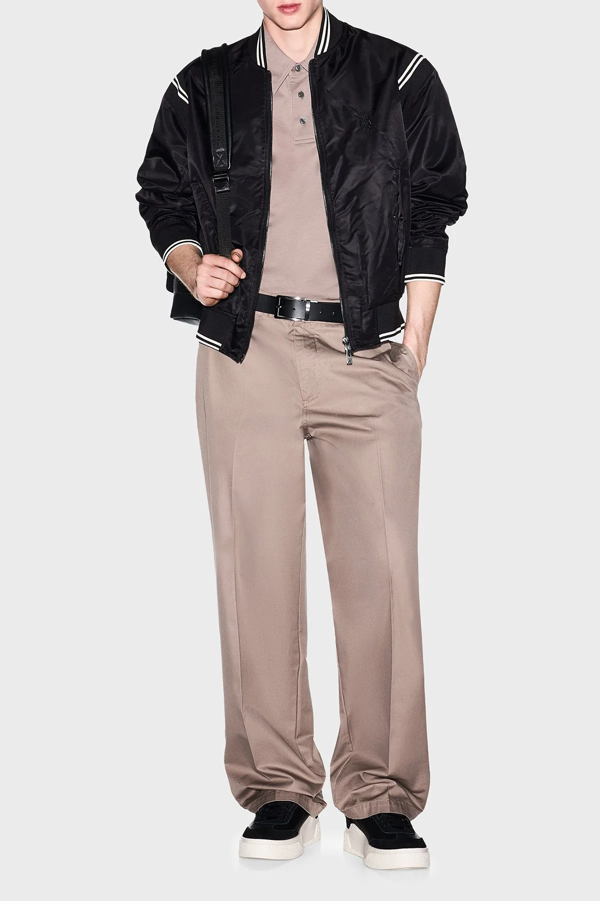 Armani Exchange Pamuklu Regular Fit Logolu Düğmeli Erkek Polo XM002209 AF10364 U6107 GRİ - 2