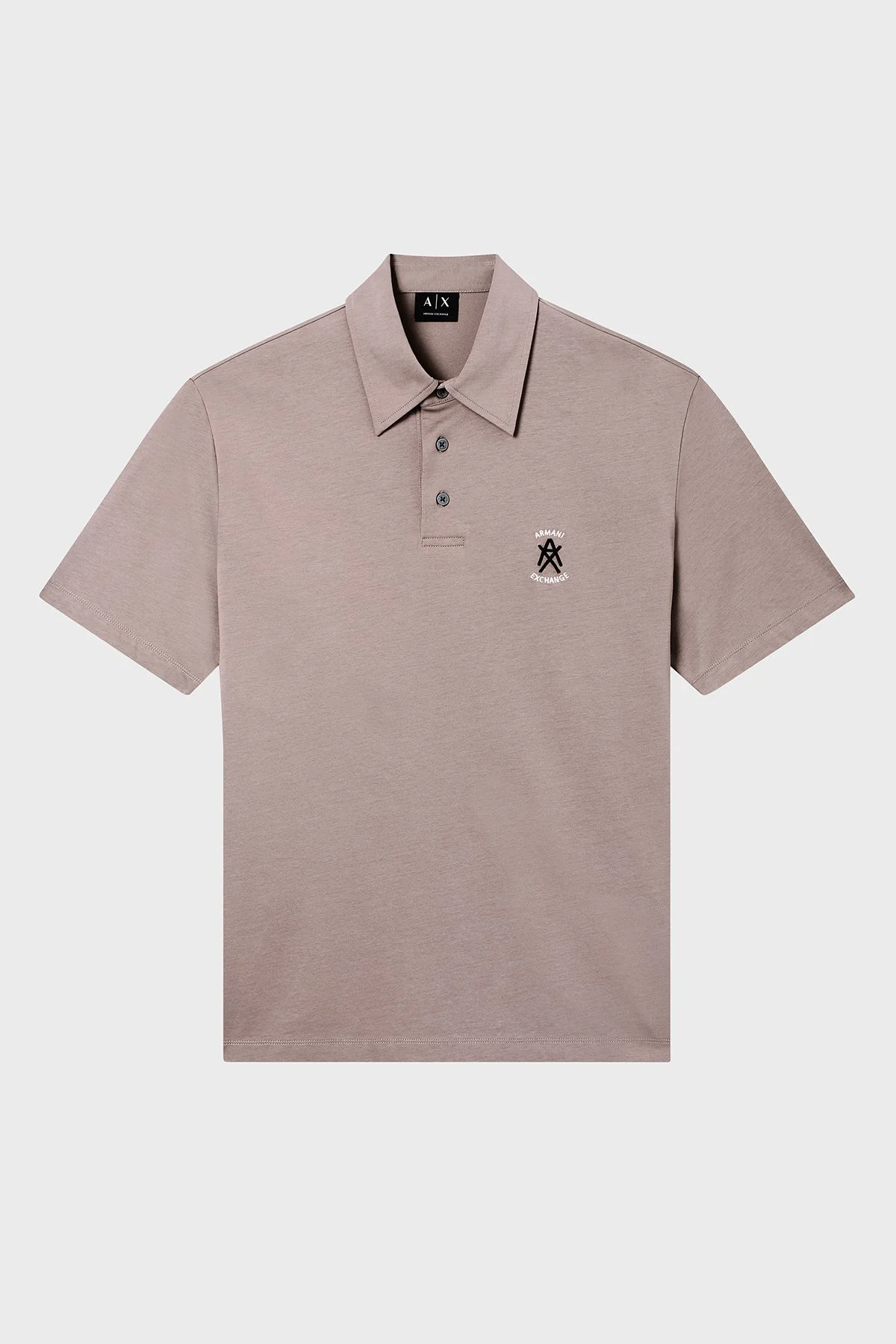 Armani Exchange Pamuklu Regular Fit Logolu Düğmeli Erkek Polo XM002209 AF10364 U6107 GRİ - 6