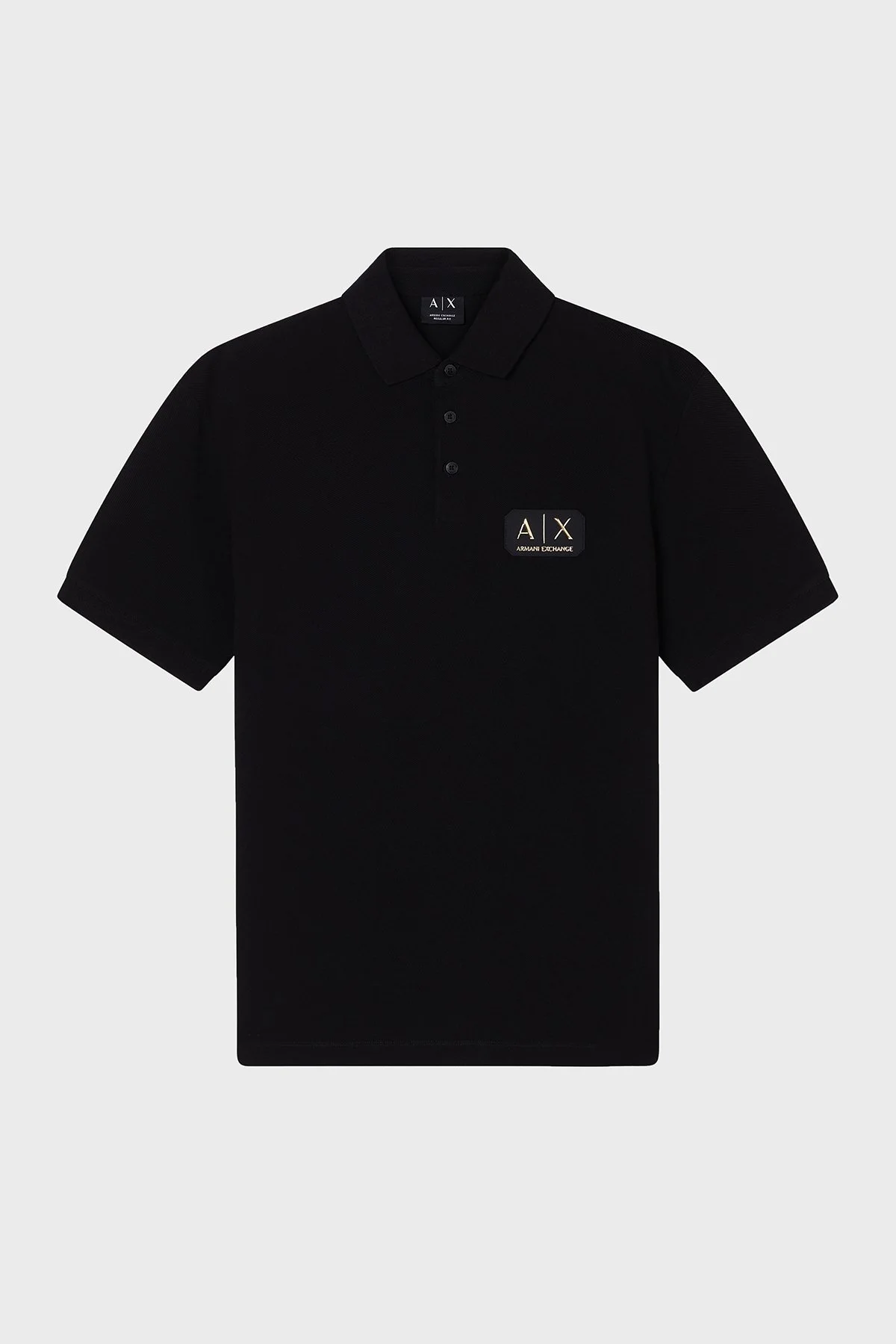 Armani Exchange Pamuklu Regular Fit Logolu Düğmeli Erkek Polo XM002231 AF10366 UC001 SİYAH - 4