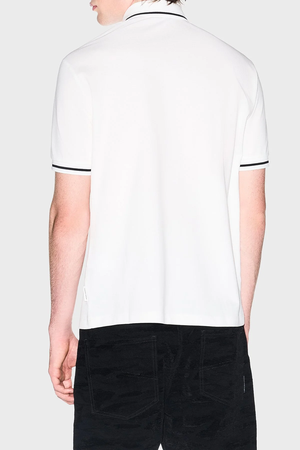 Armani Exchange Pamuklu Regular Fit Logolu Düğmeli Erkek Polo XM002356 AF13026 U0009 BEYAZ - 3