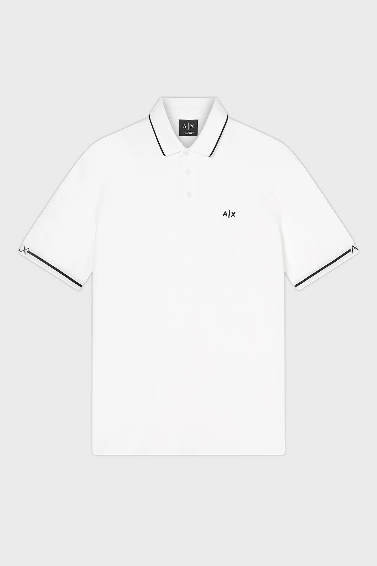 Armani Exchange Pamuklu Regular Fit Logolu Düğmeli Erkek Polo XM002356 AF13026 U0009 BEYAZ - 4