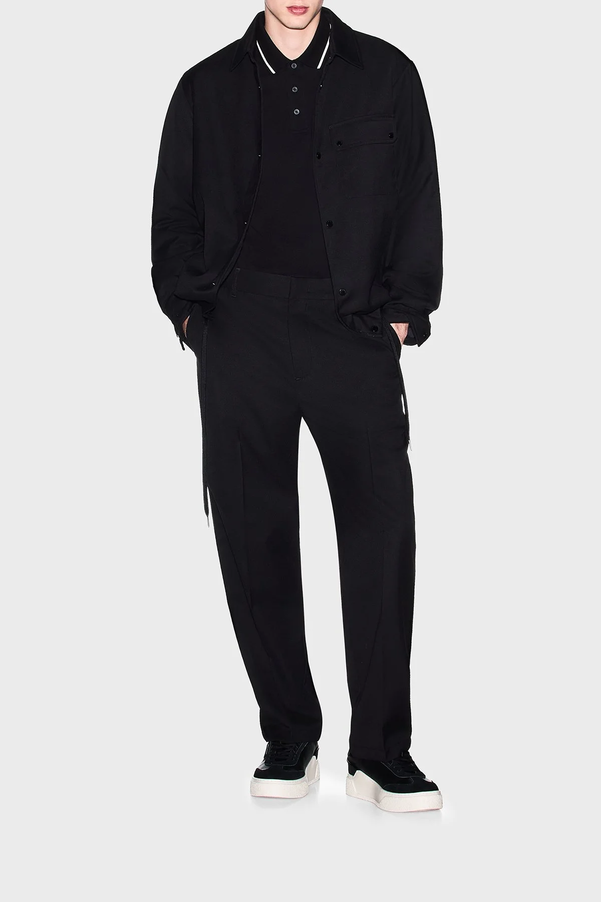 Armani Exchange Pamuklu Regular Fit Logolu Düğmeli Erkek Polo XM002356 AF13026 UC001 SİYAH - 2