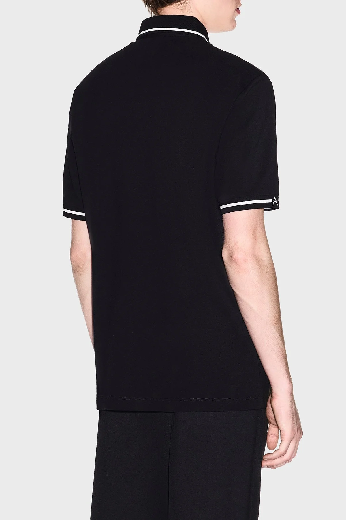 Armani Exchange Pamuklu Regular Fit Logolu Düğmeli Erkek Polo XM002356 AF13026 UC001 SİYAH - 3