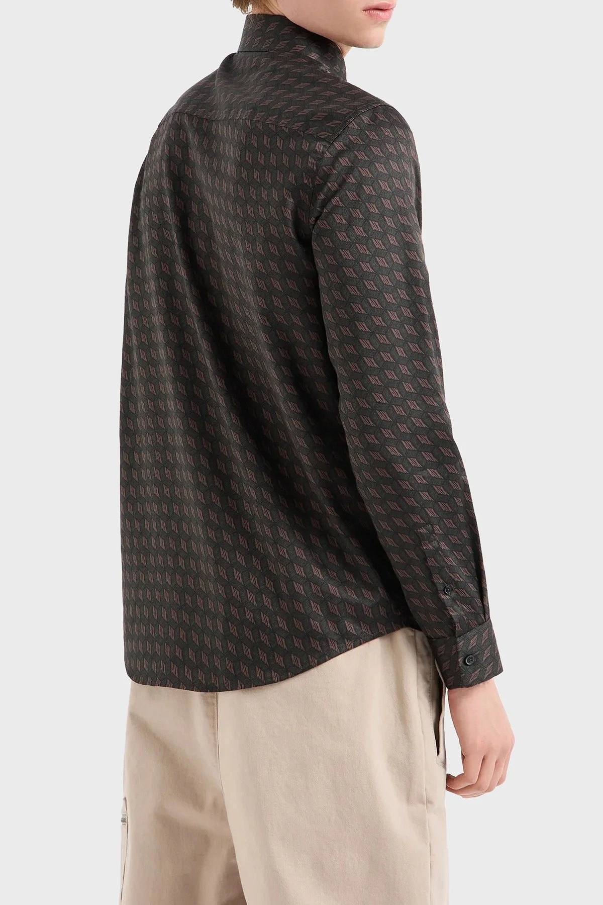 Armani Exchange Pamuklu Regular Fit Logolu Erkek Gömlek 6DZC45 ZNZRZ 72AF SİYAH - 3