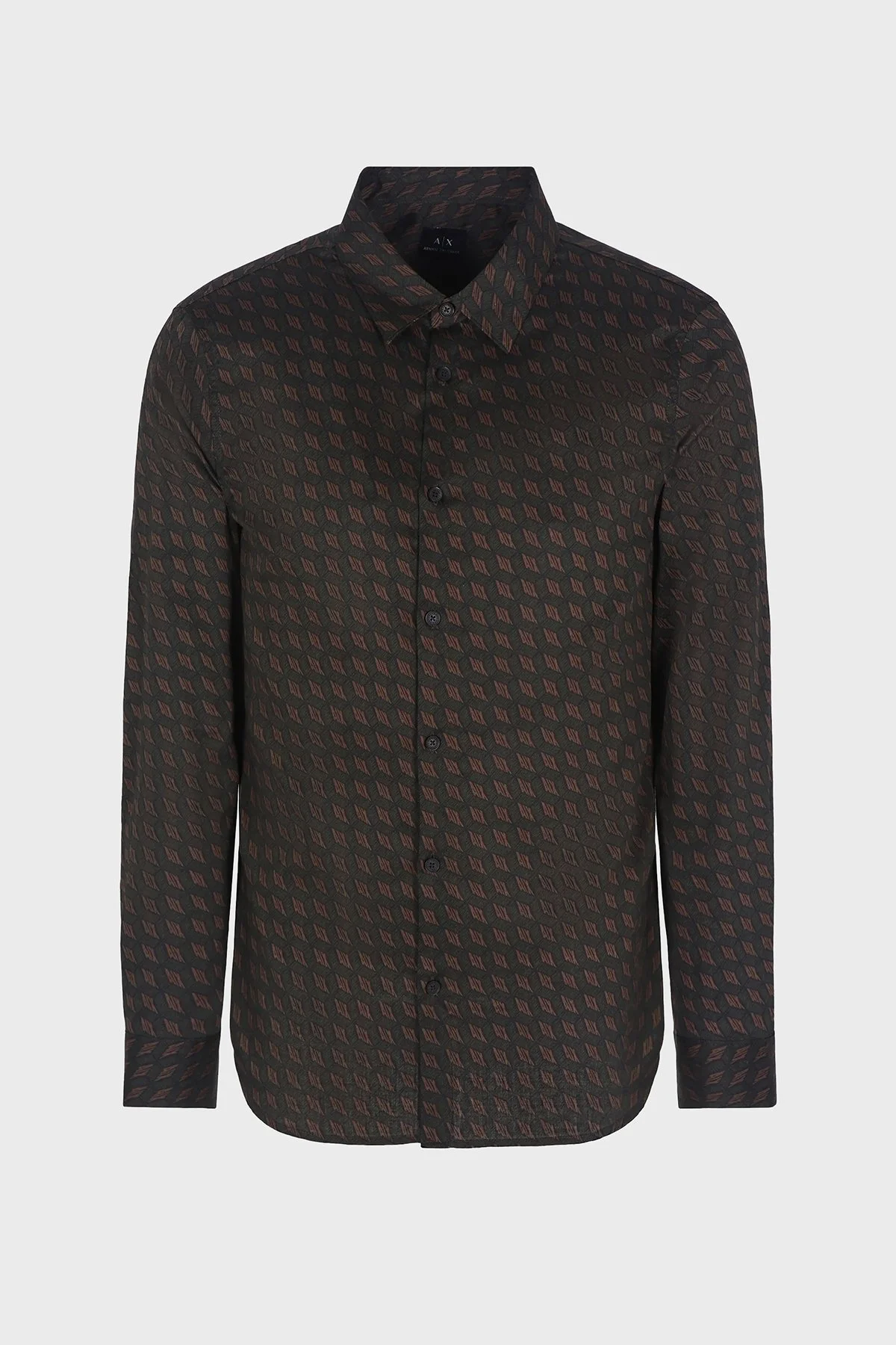 Armani Exchange Pamuklu Regular Fit Logolu Erkek Gömlek 6DZC45 ZNZRZ 72AF SİYAH - 4