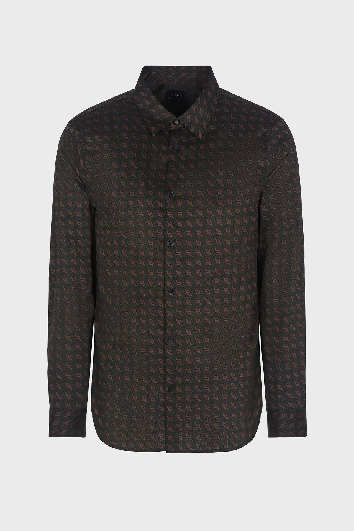 Armani Exchange Pamuklu Regular Fit Logolu Erkek Gömlek 6DZC45 ZNZRZ 72AF SİYAH - 4