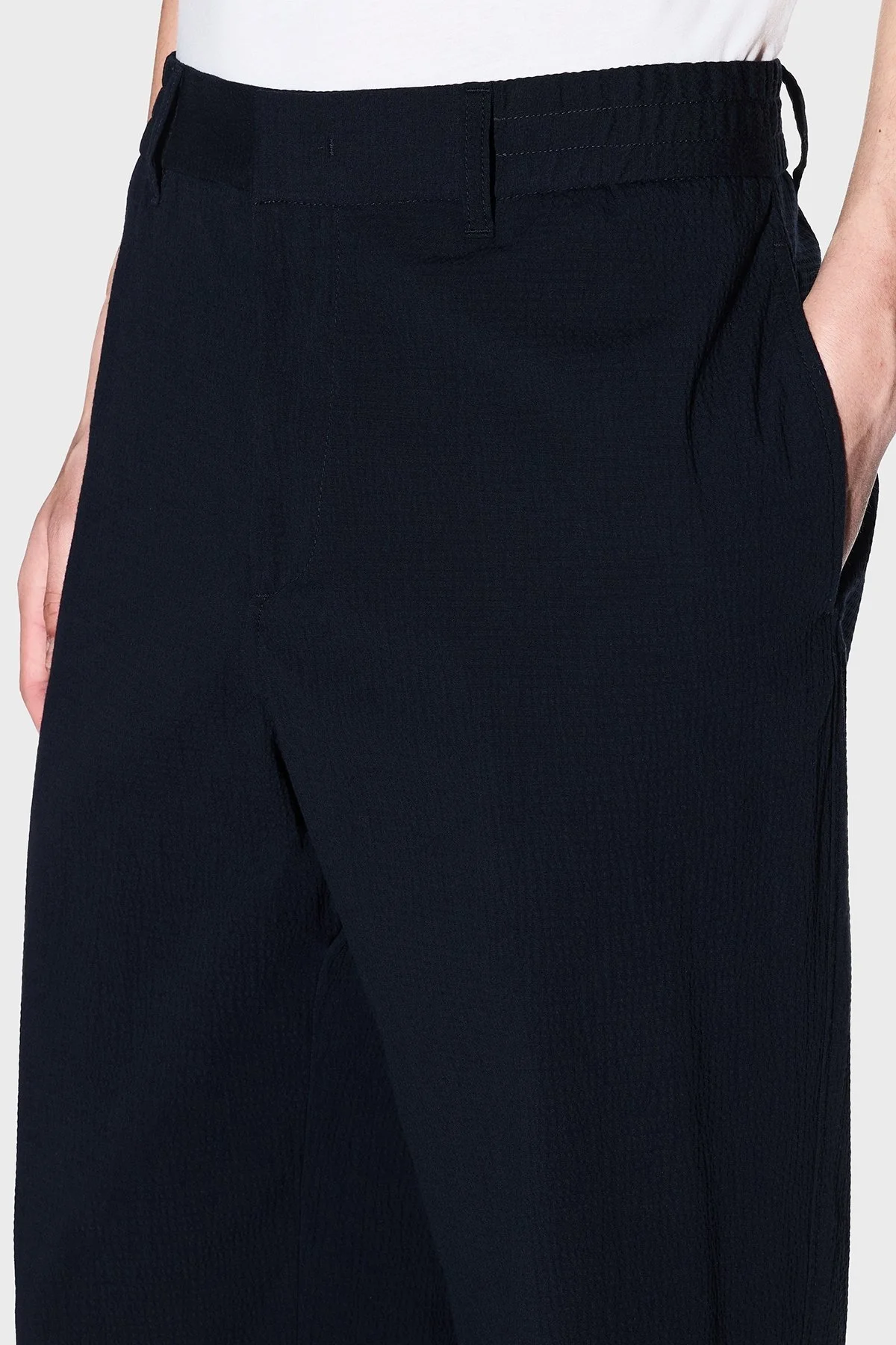 Armani Exchange Pamuklu Regular Fit Normal Bel Düz Paça Chino Erkek Pantolon XM001235 AF14861 UB101 LACİVERT - 8