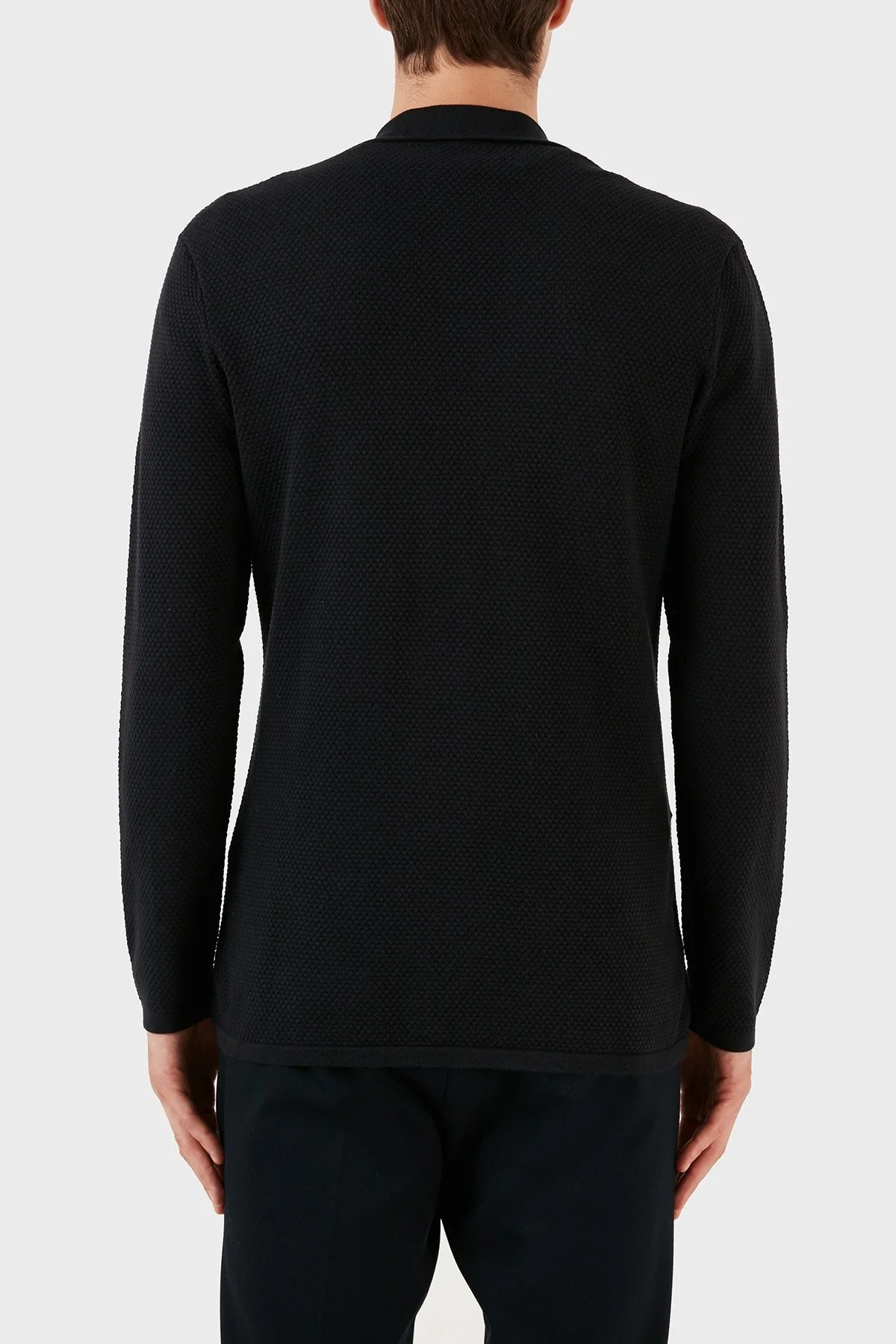 Armani Exchange Pamuklu Regular Fit Örme Blazer Erkek Ceket 6RZG2A ZM1ZZ 1200 SİYAH - 2