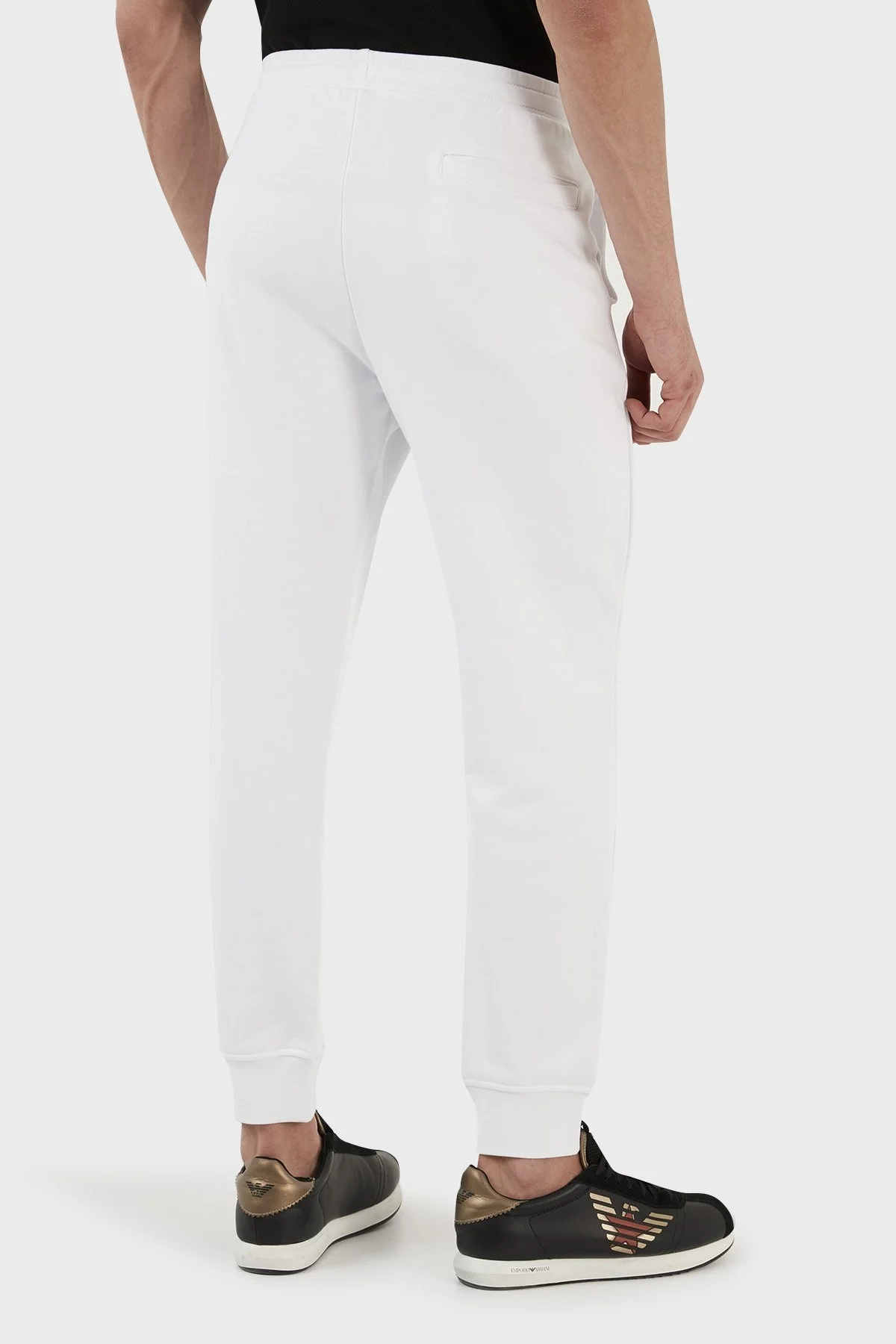 Armani Exchange Pamuklu Regular Fit Polarlı Jogger Spor Erkek Pantolon 3RZPAQ ZJTDZ 1100 BEYAZ - 6